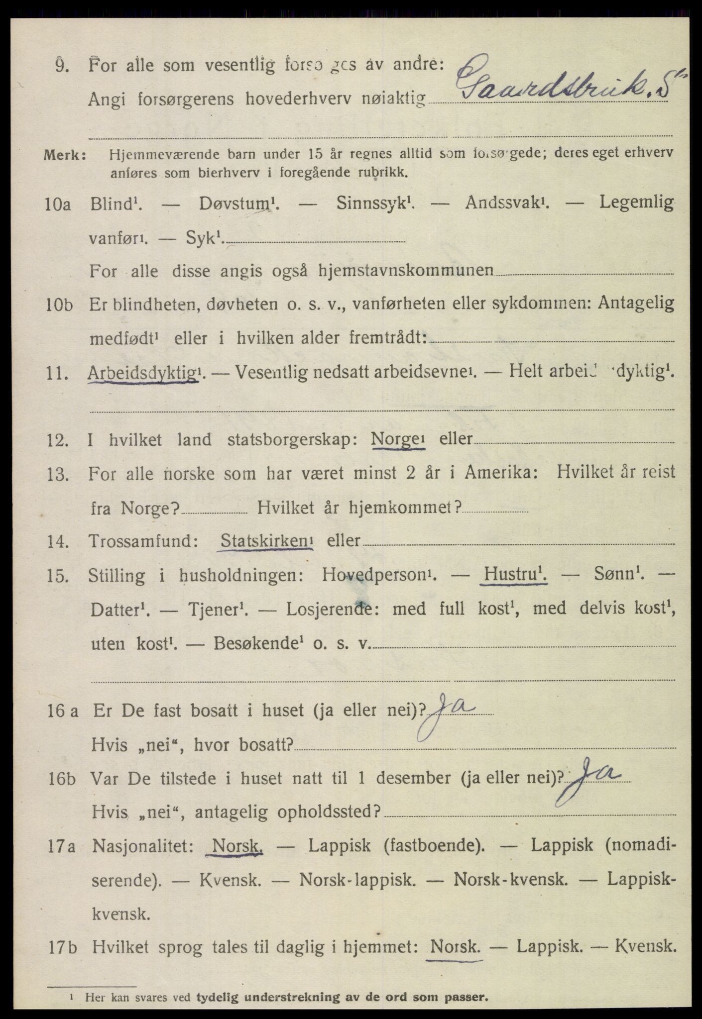 SAT, 1920 census for Brønnøy, 1920, p. 3767