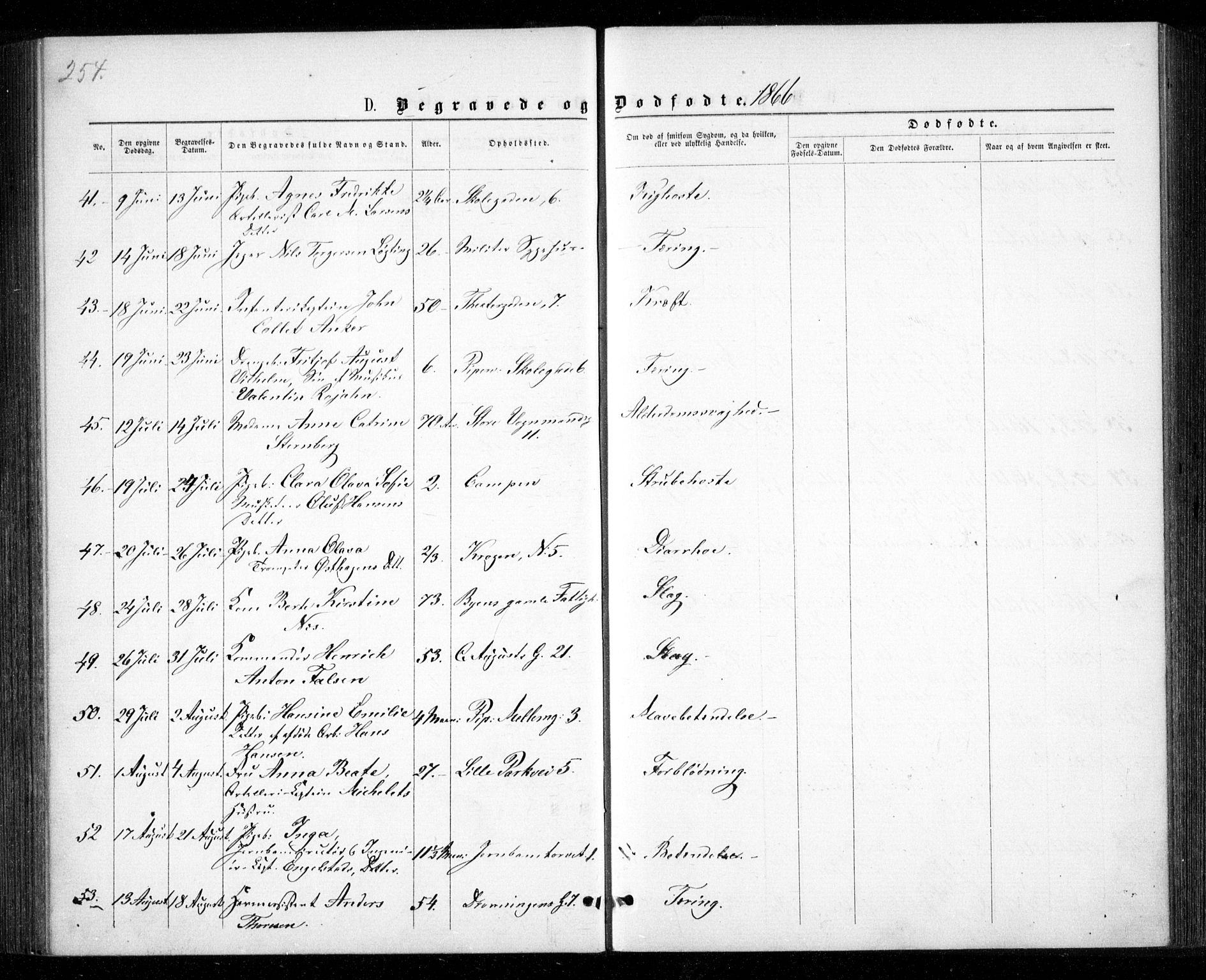 Garnisonsmenigheten Kirkebøker, AV/SAO-A-10846/G/Ga/L0006: Parish register (copy) no. 6, 1860-1880, p. 254