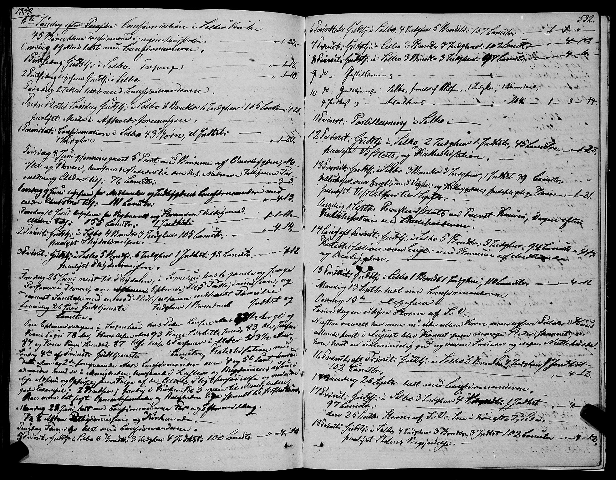 Ministerialprotokoller, klokkerbøker og fødselsregistre - Sør-Trøndelag, SAT/A-1456/695/L1145: Parish register (official) no. 695A06 /1, 1843-1859, p. 532