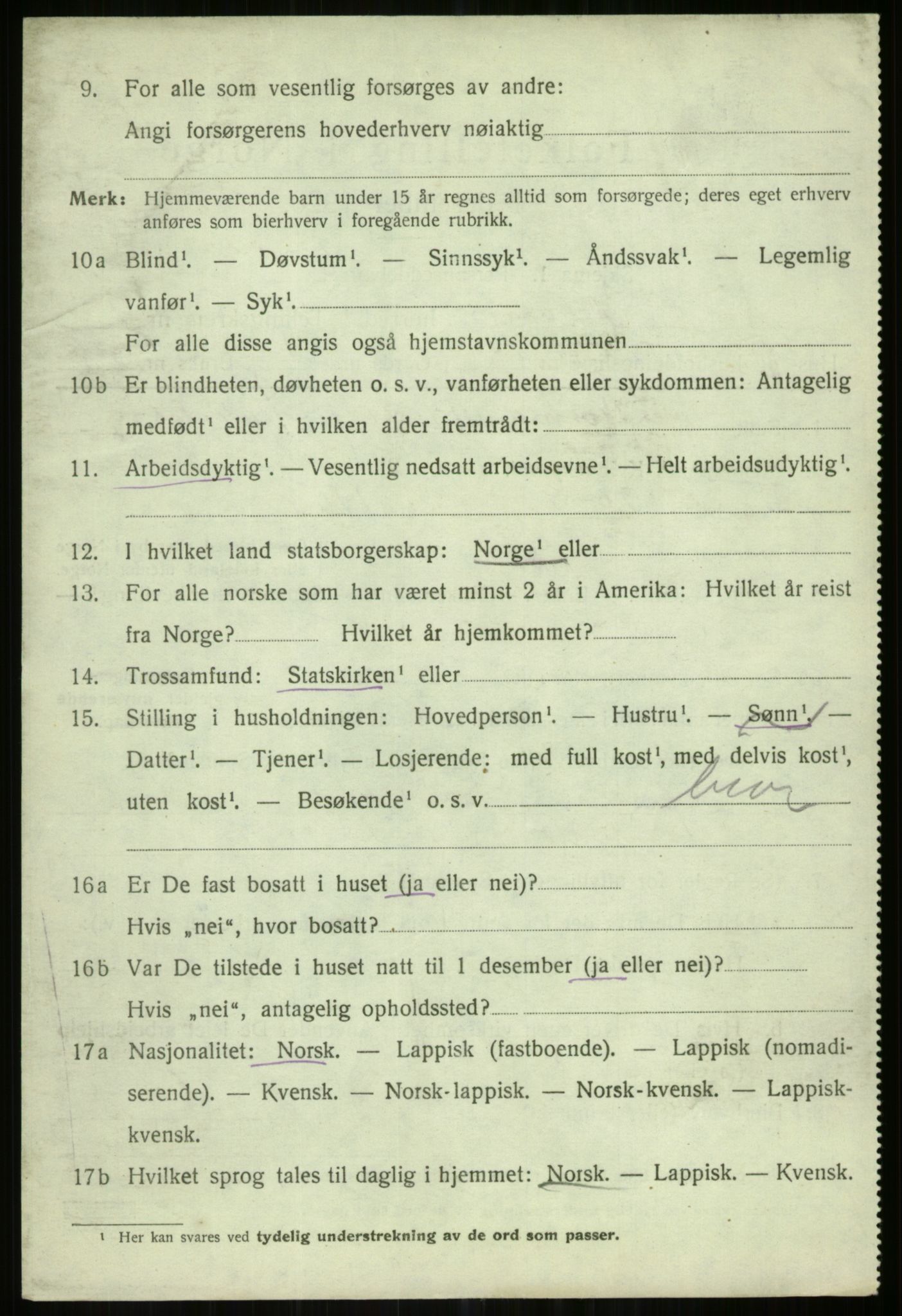 SATØ, 1920 census for Helgøy, 1920, p. 3524