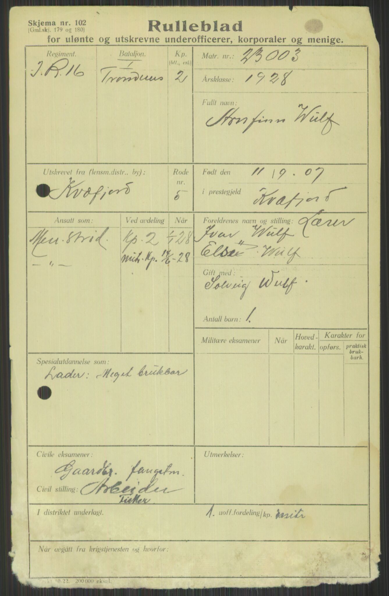 Forsvaret, Troms infanteriregiment nr. 16, AV/RA-RAFA-3146/P/Pa/L0013/0003: Rulleblad / Rulleblad for regimentets menige mannskaper, årsklasse 1928, 1928, p. 785