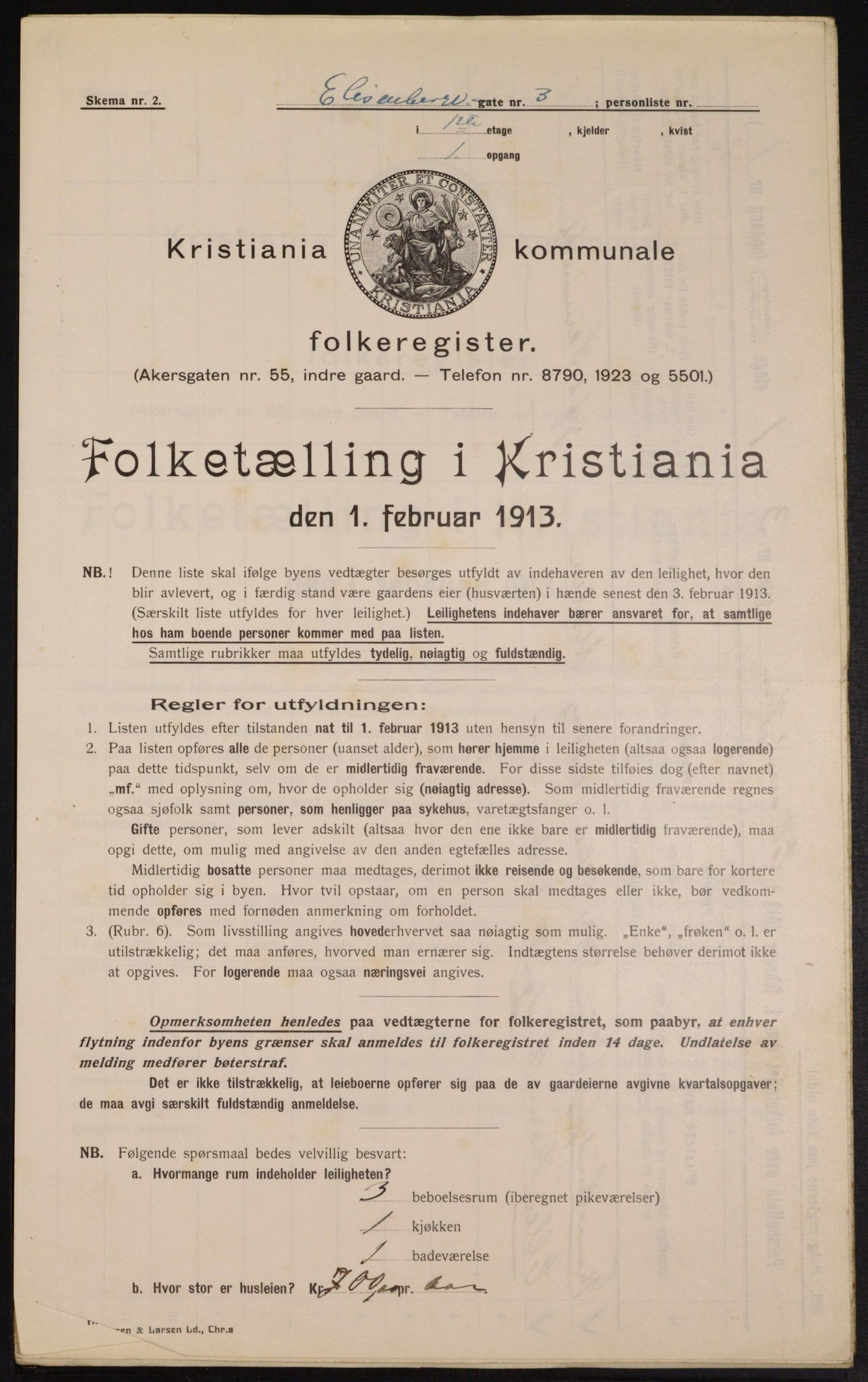 OBA, Municipal Census 1913 for Kristiania, 1913, p. 20534