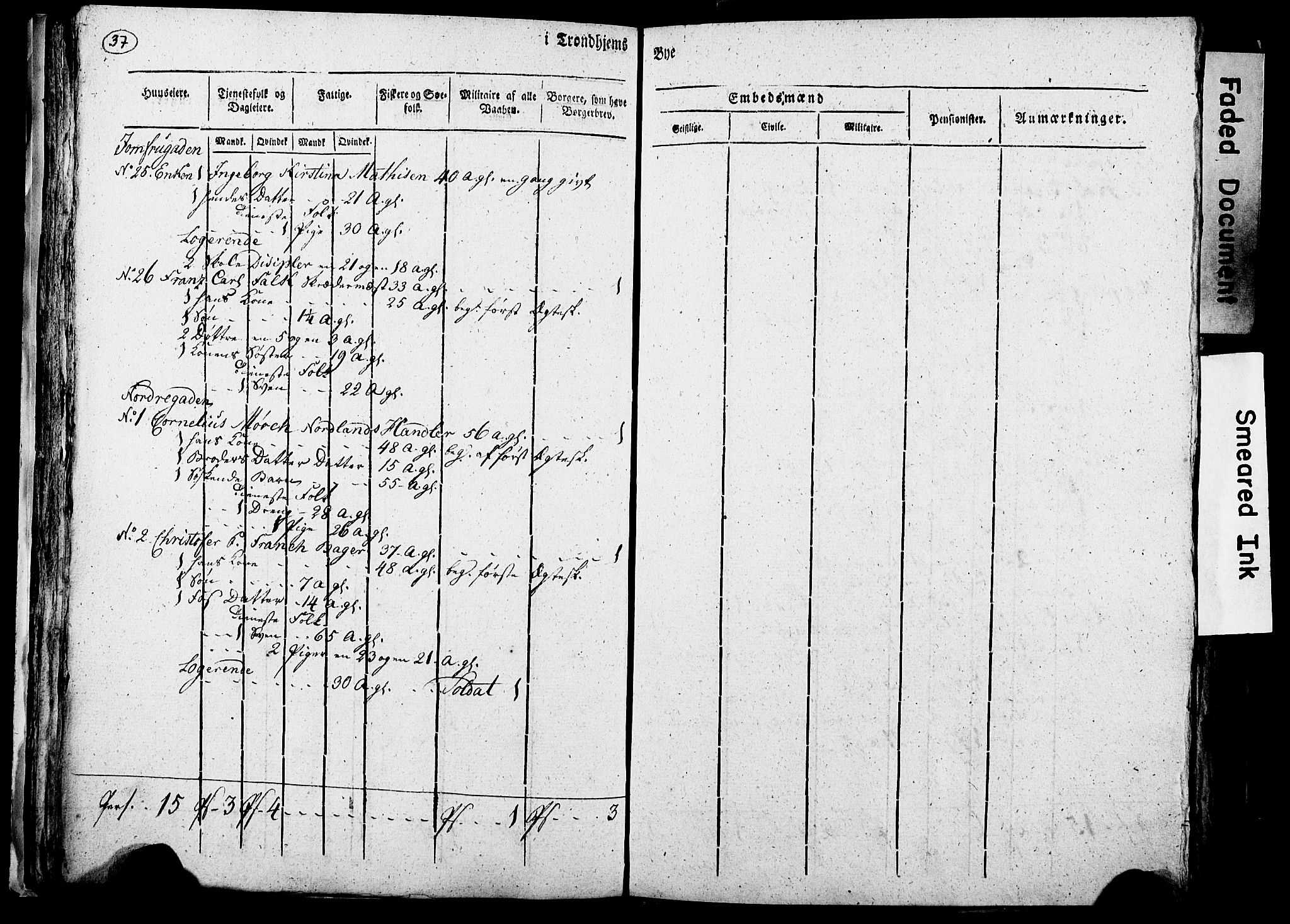 RA, Census 1815 for Trondheim, 1815, p. 238