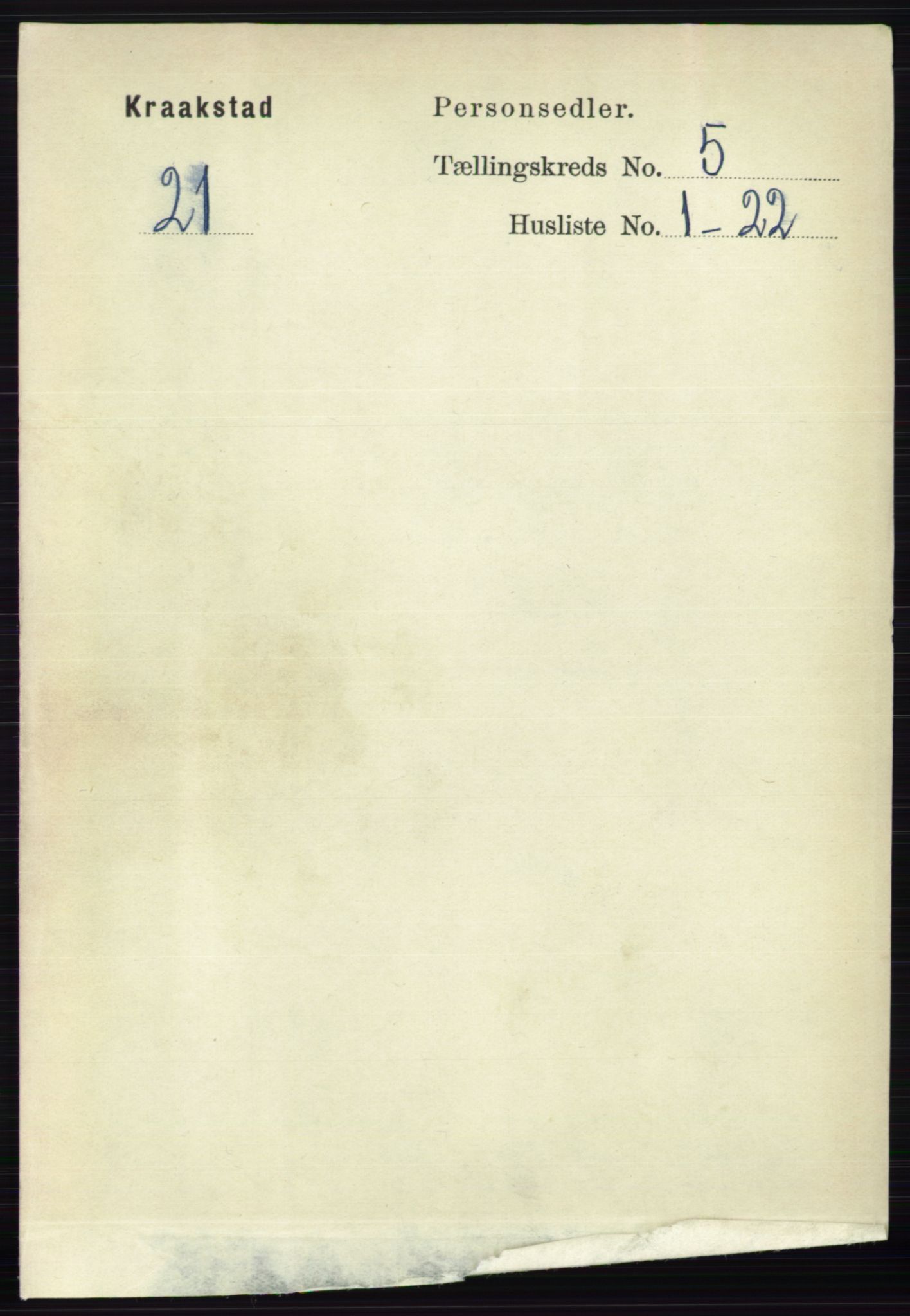 RA, 1891 census for 0212 Kråkstad, 1891, p. 2484