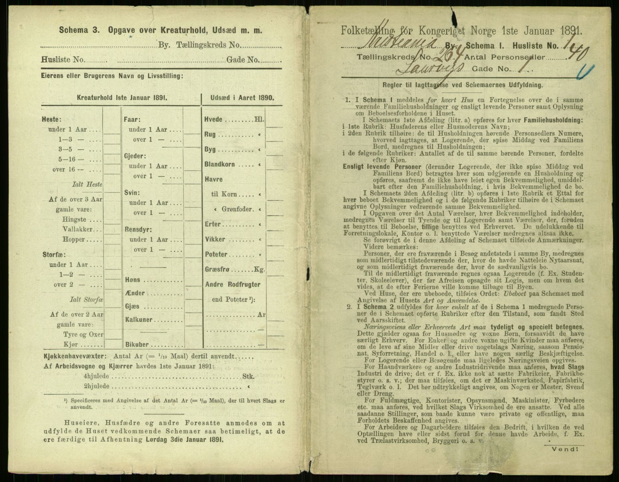 RA, 1891 census for 0301 Kristiania, 1891, p. 160275