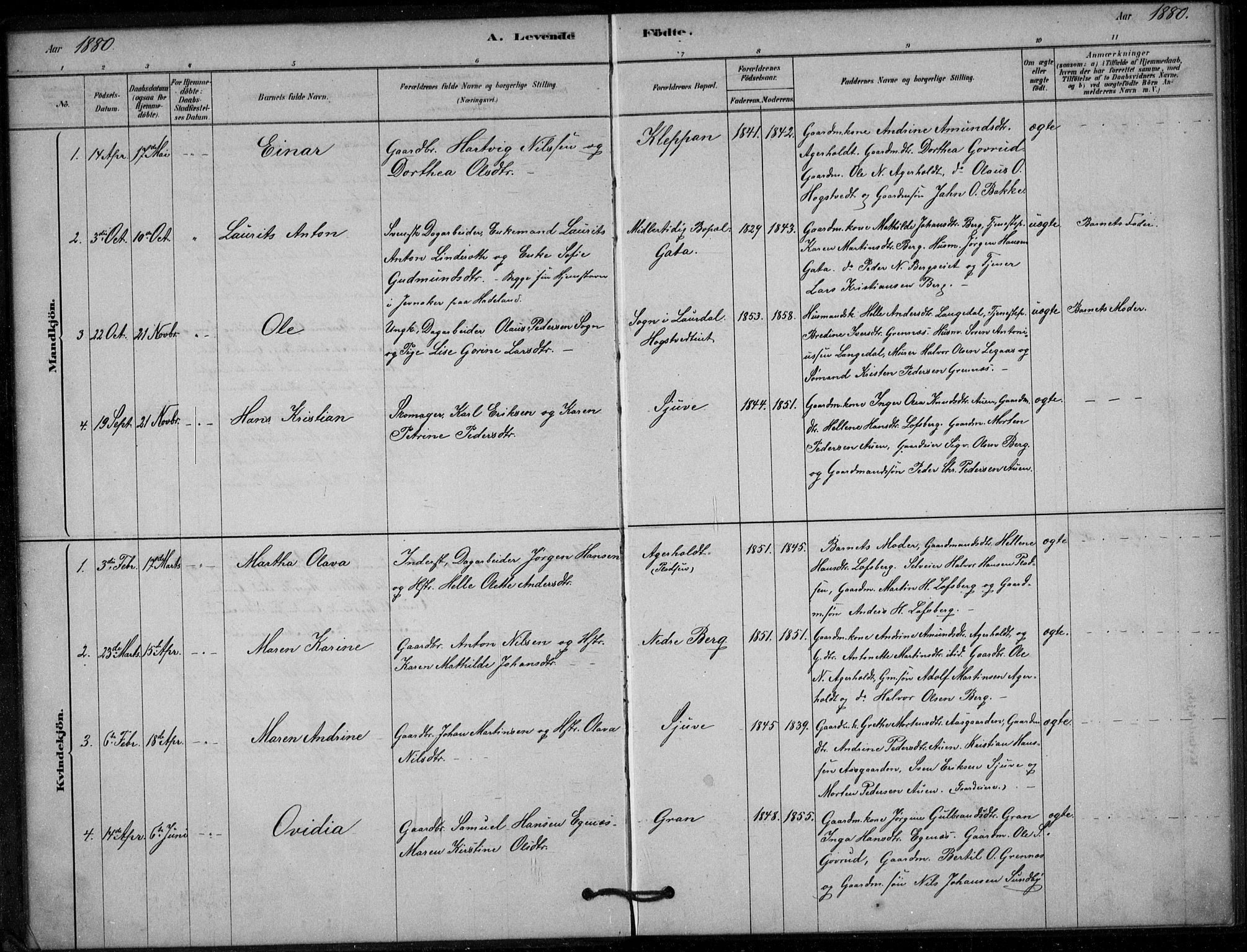 Hof kirkebøker, AV/SAKO-A-64/G/Gb/L0002: Parish register (copy) no. II 2, 1878-1902