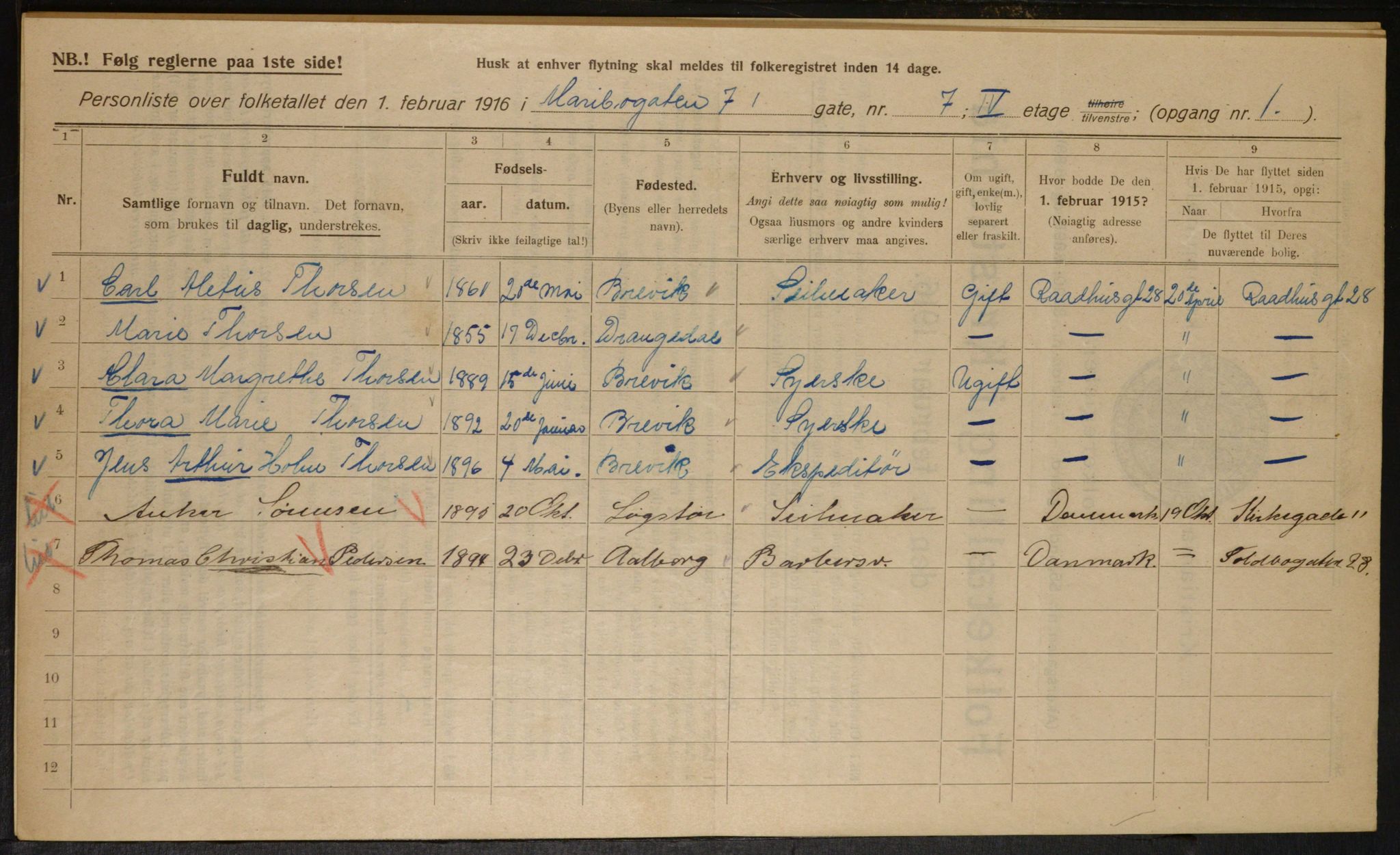 OBA, Municipal Census 1916 for Kristiania, 1916, p. 61840