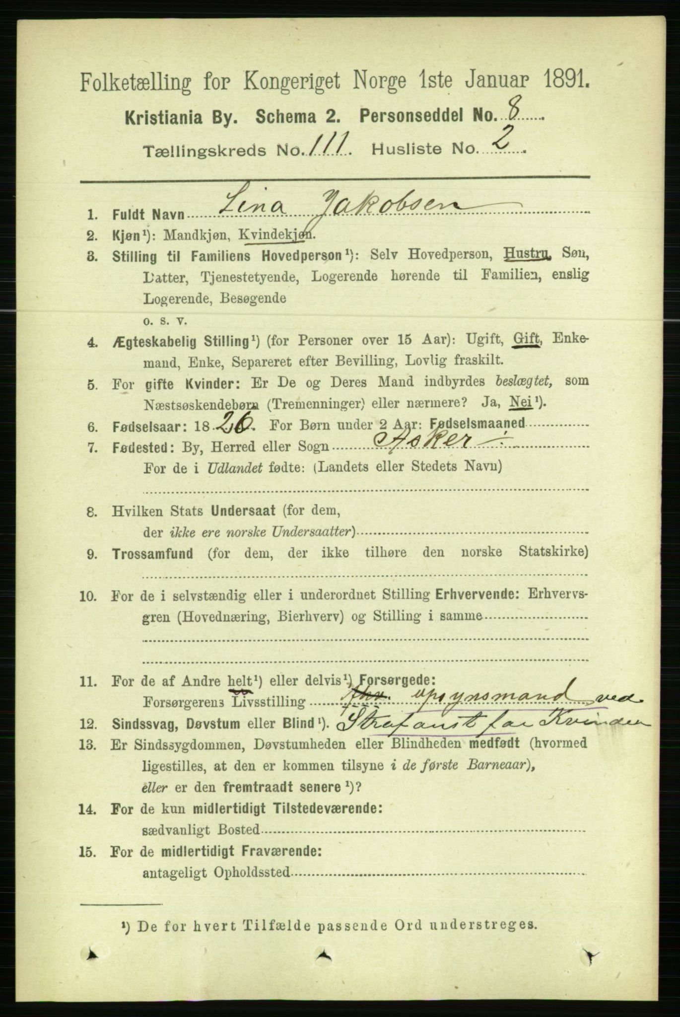 RA, 1891 census for 0301 Kristiania, 1891, p. 57932