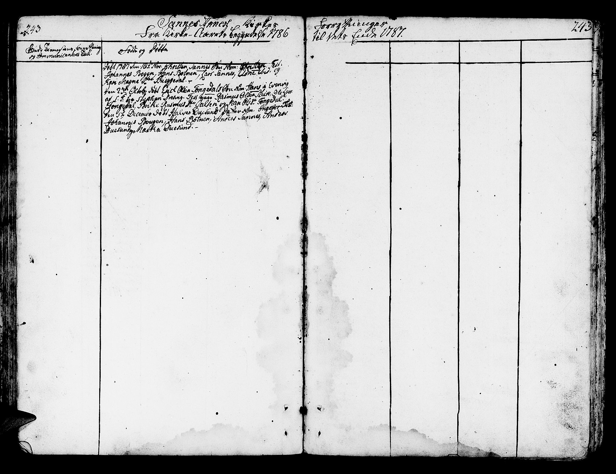 Lindås Sokneprestembete, AV/SAB-A-76701/H/Haa/Haaa/L0004: Parish register (official) no. A 4, 1764-1791, p. 243