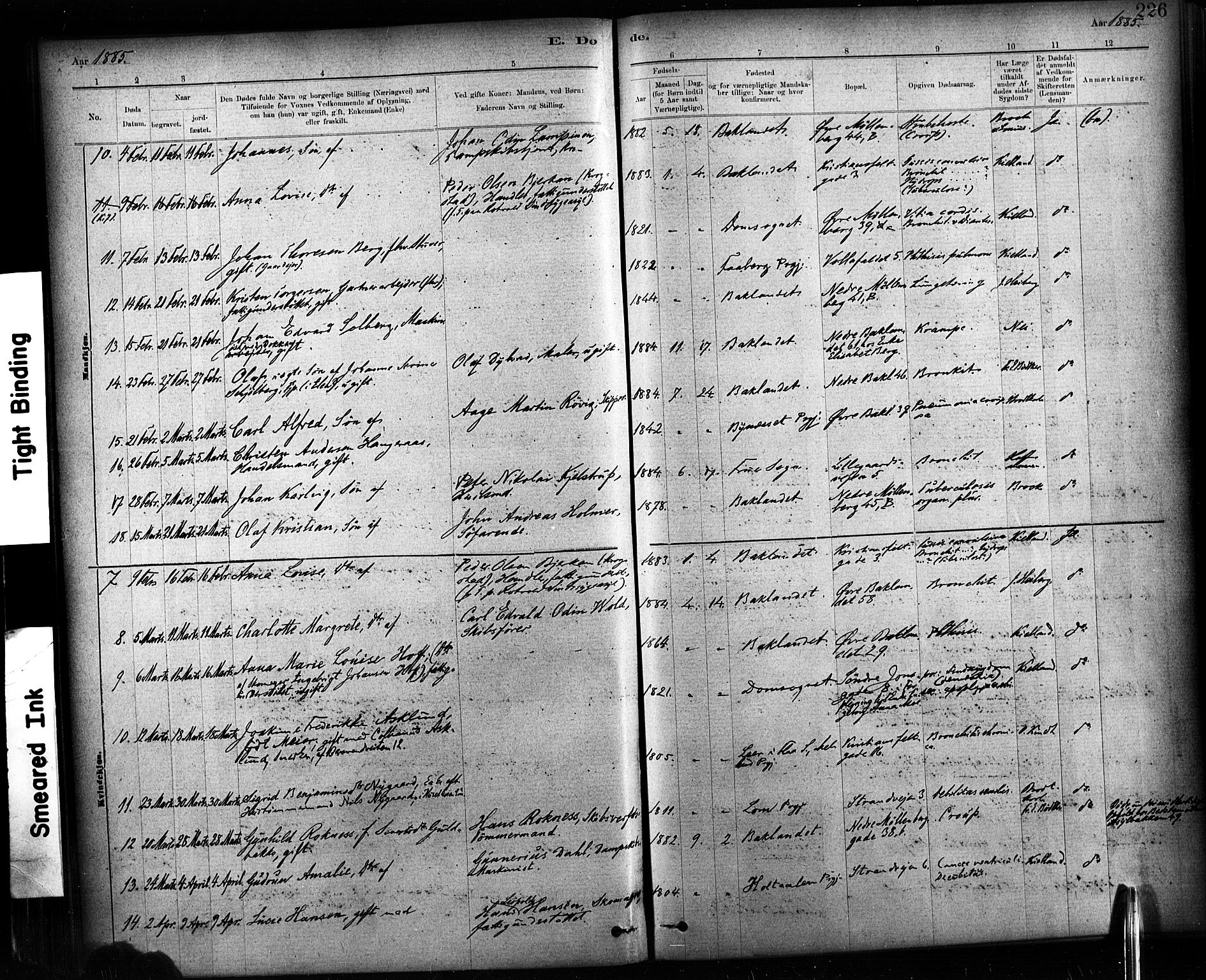 Ministerialprotokoller, klokkerbøker og fødselsregistre - Sør-Trøndelag, AV/SAT-A-1456/604/L0189: Parish register (official) no. 604A10, 1878-1892, p. 226