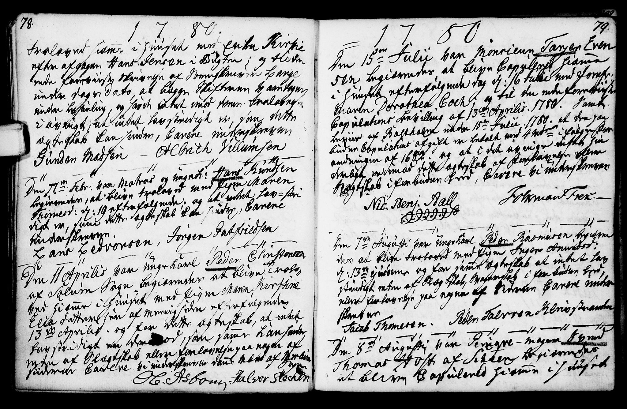 Porsgrunn kirkebøker , SAKO/A-104/F/Fa/L0003: Parish register (official) no. 3, 1764-1814, p. 78-79
