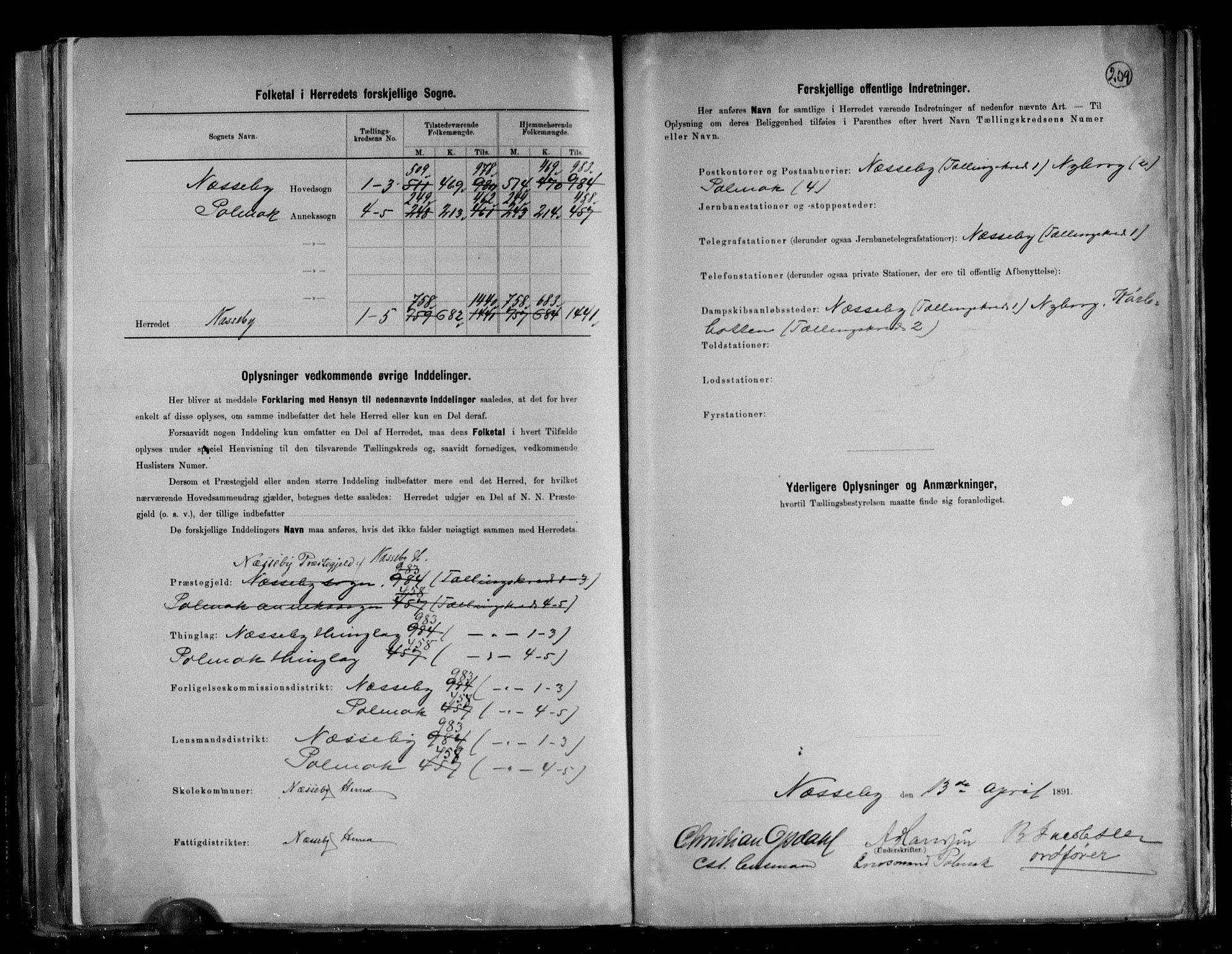 RA, 1891 census for 2027 Nesseby, 1891, p. 3