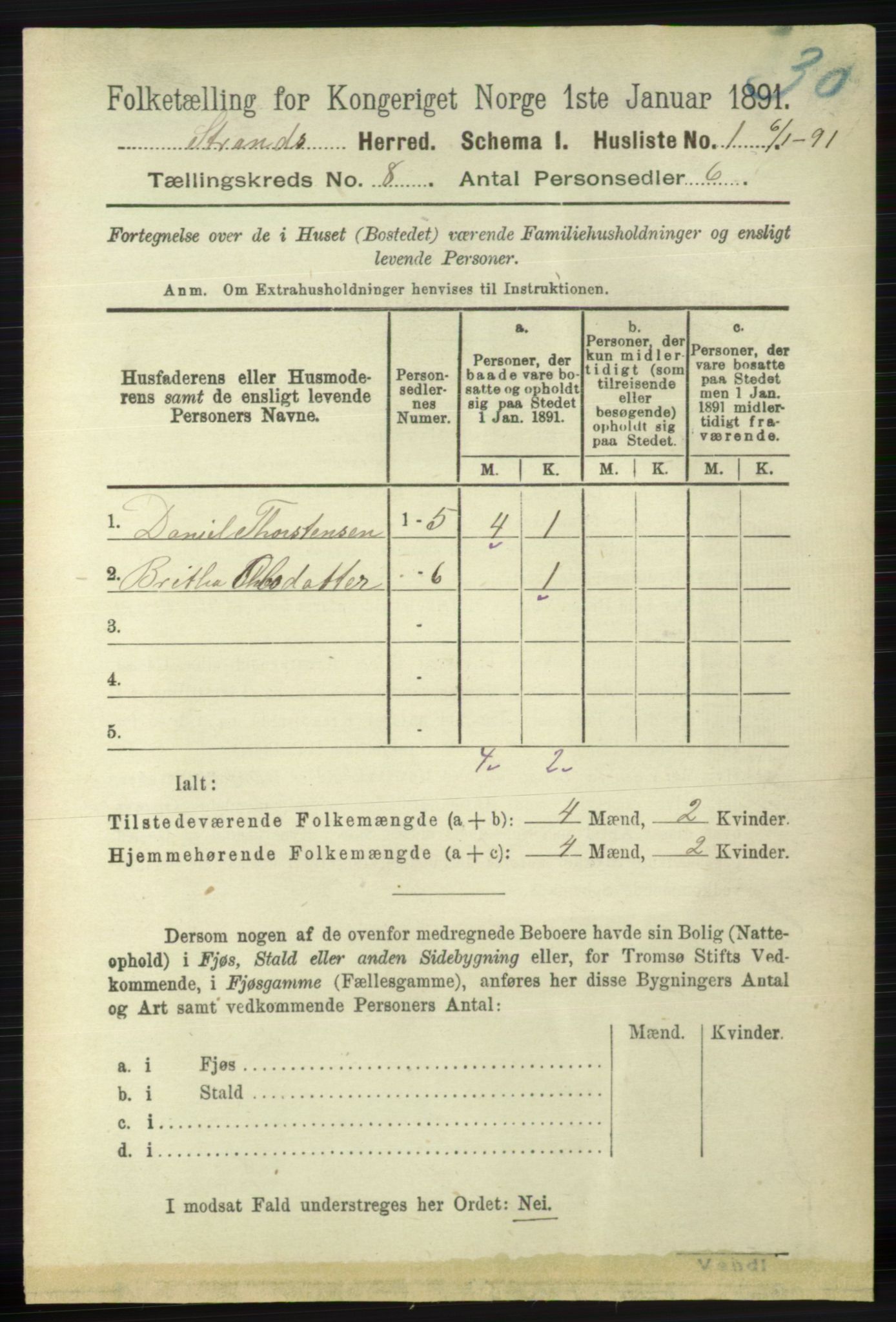 RA, 1891 census for 1130 Strand, 1891, p. 2479