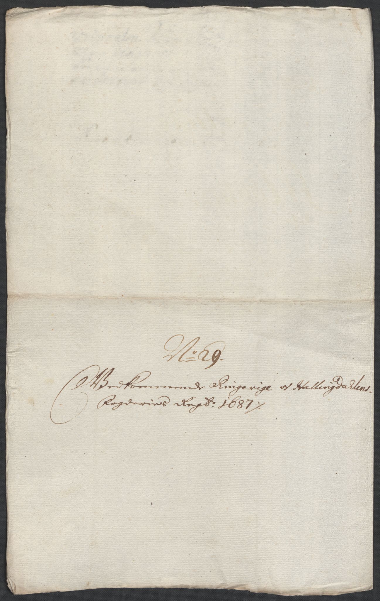 Rentekammeret inntil 1814, Reviderte regnskaper, Fogderegnskap, AV/RA-EA-4092/R21/L1447: Fogderegnskap Ringerike og Hallingdal, 1687-1689, p. 122