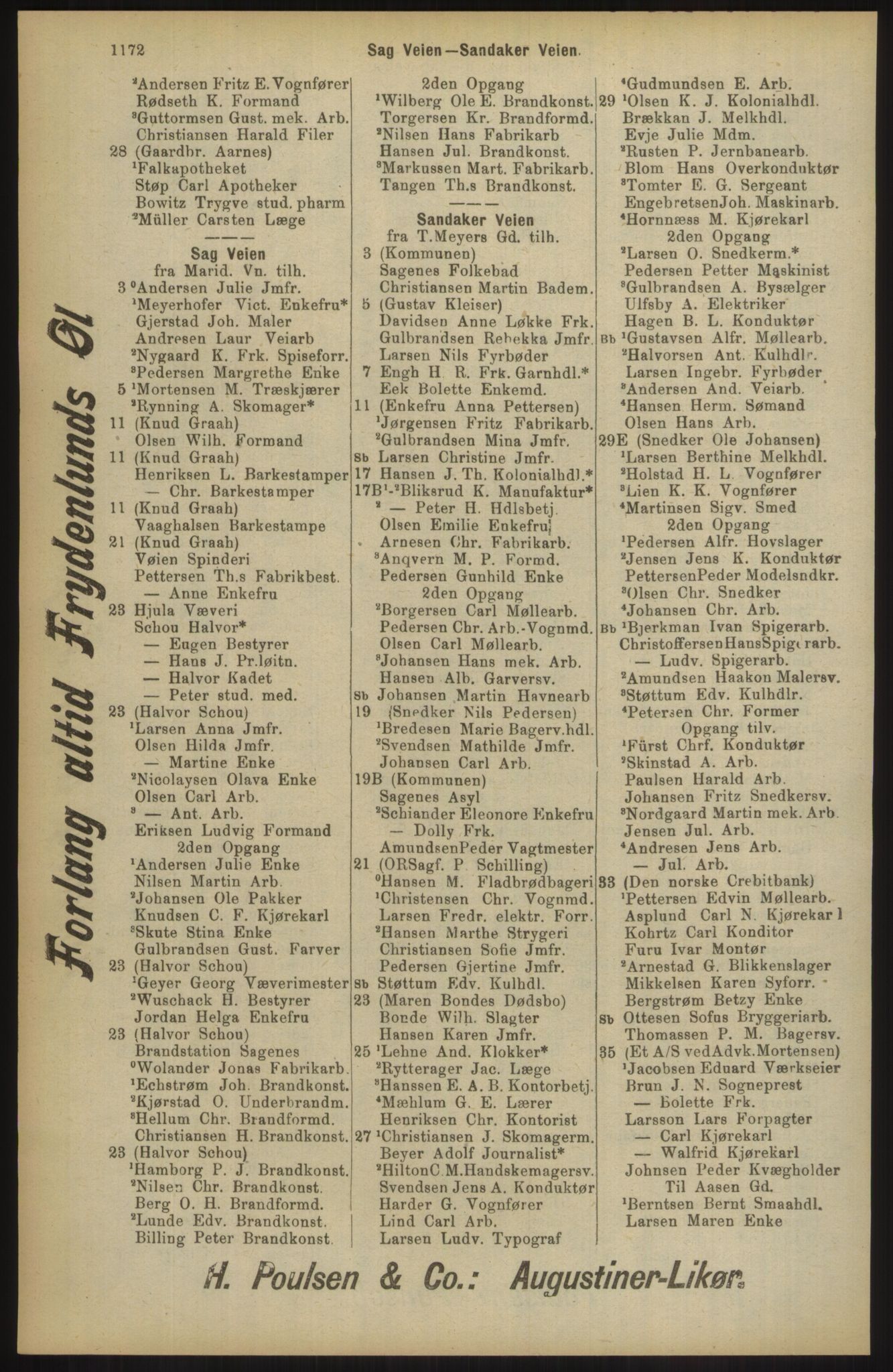 Kristiania/Oslo adressebok, PUBL/-, 1904, p. 1172