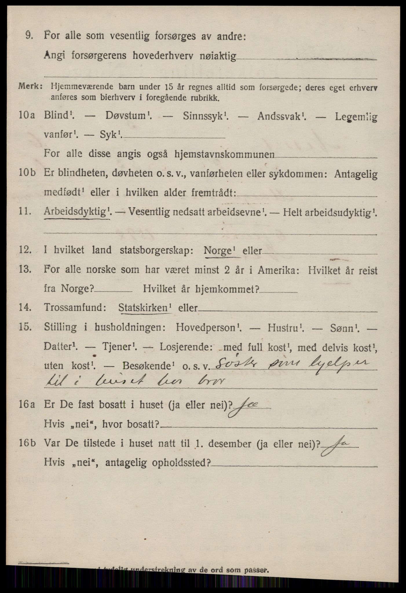 SAT, 1920 census for Nesset, 1920, p. 2821