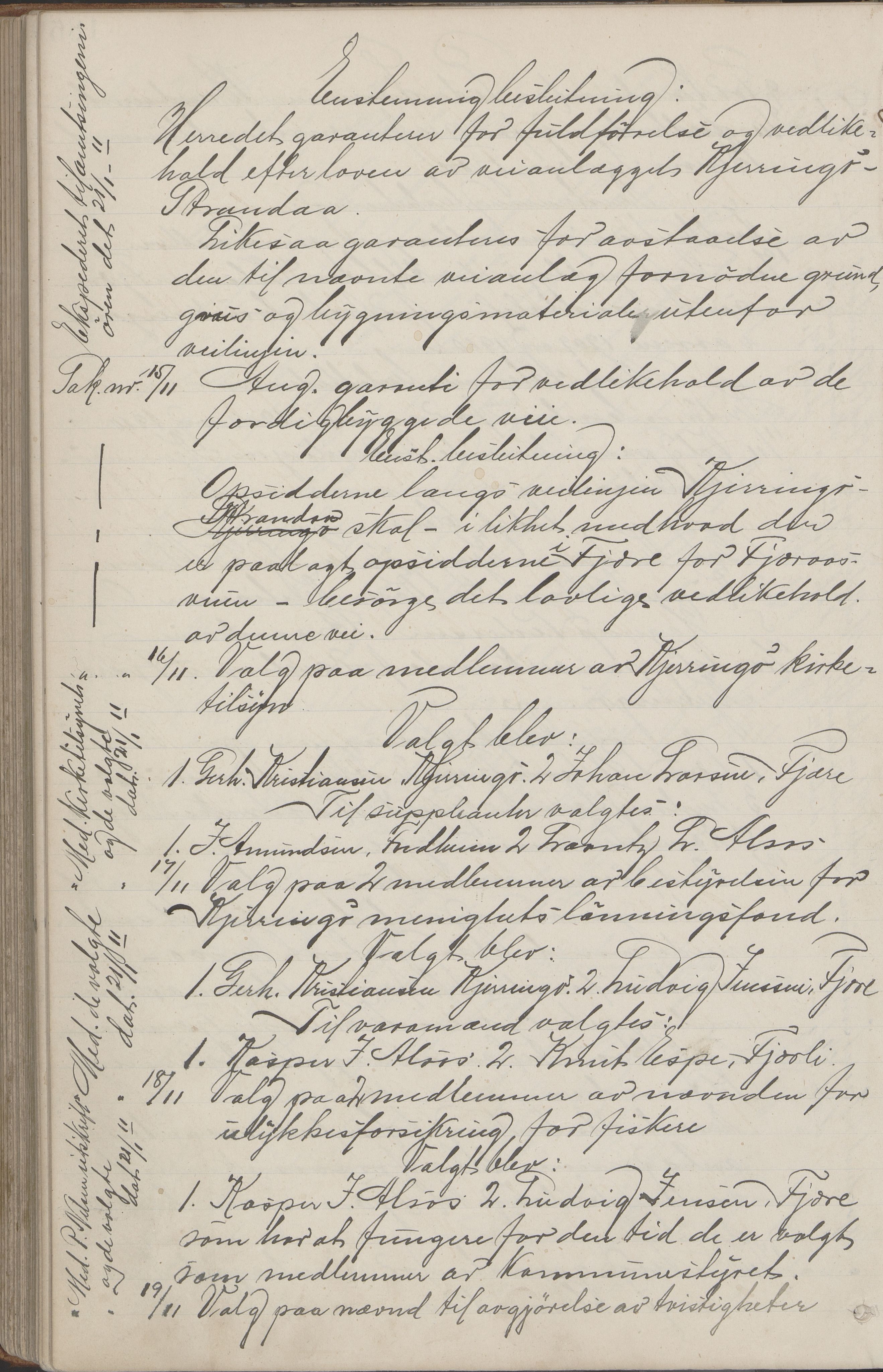 Kjerringøy kommune. Formannskapet, AIN/K-18441.150/A/Aa/L0002: Forhandlingsprotokoll Norfolden- Kjerringø formanskap, 1900-1911