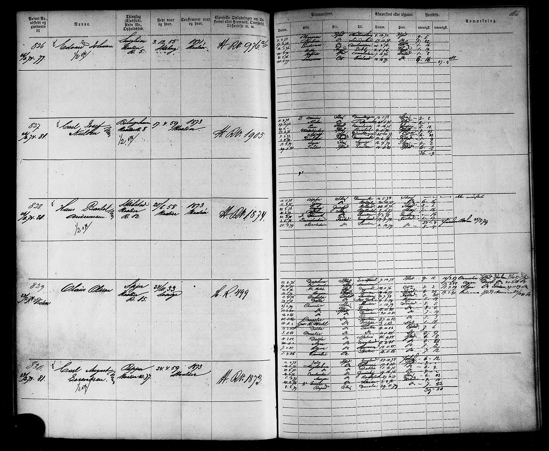 Fredrikstad mønstringskontor, SAO/A-10569b/F/Fc/Fca/L0003: Annotasjonsrulle, 1868-1885, p. 170