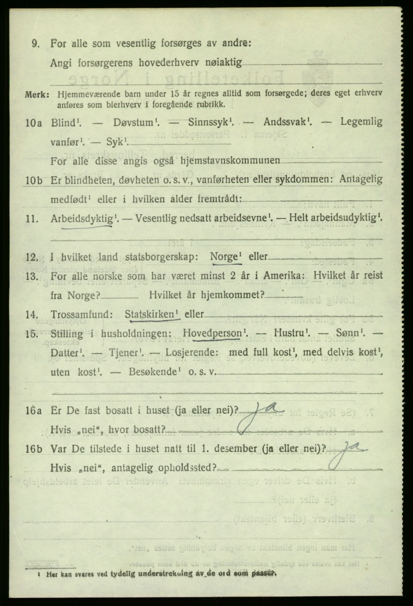 SAO, 1920 census for Torsnes, 1920, p. 1796