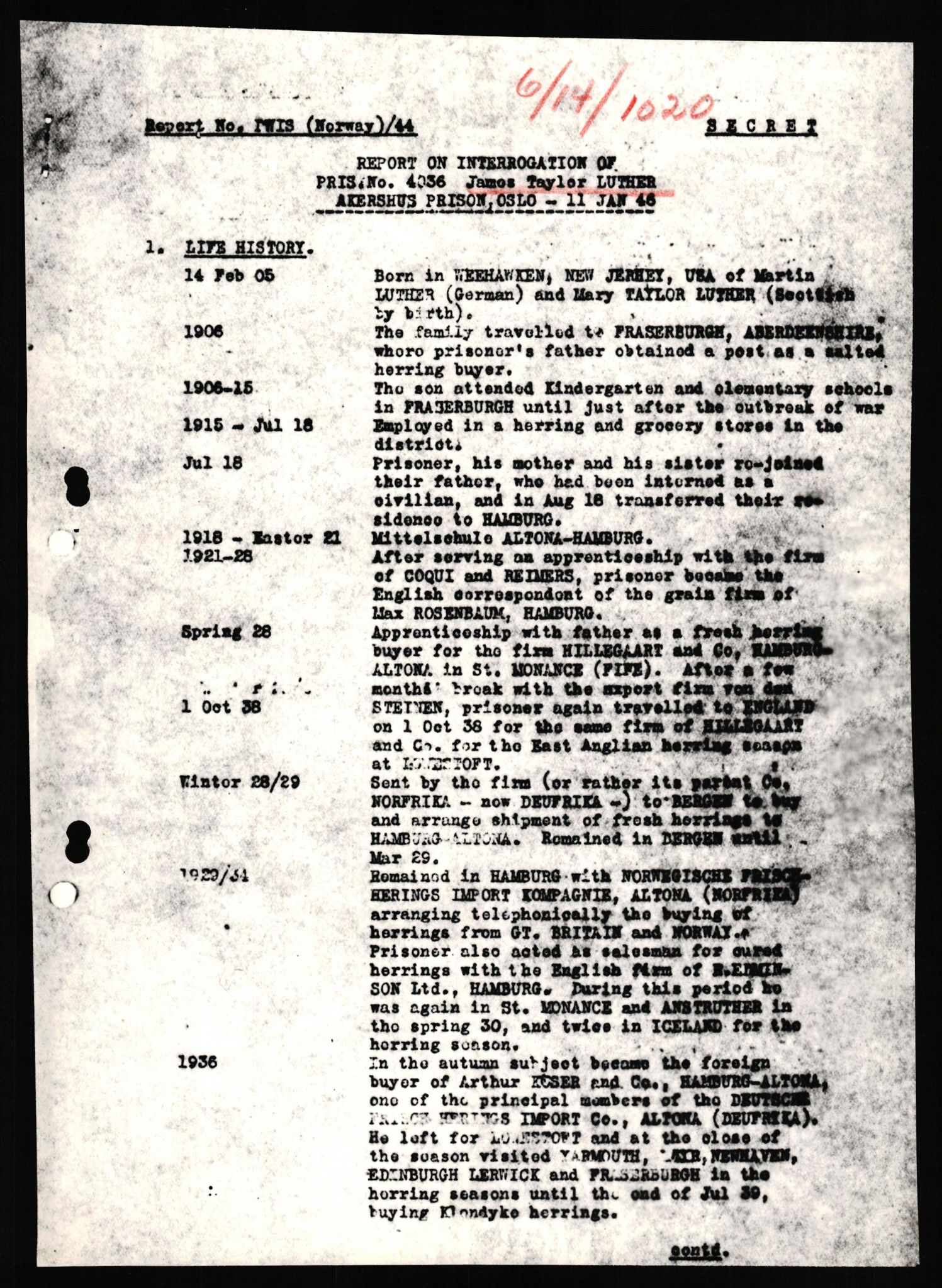 Forsvaret, Forsvarets overkommando II, AV/RA-RAFA-3915/D/Db/L0020: CI Questionaires. Tyske okkupasjonsstyrker i Norge. Tyskere., 1945-1946, p. 436