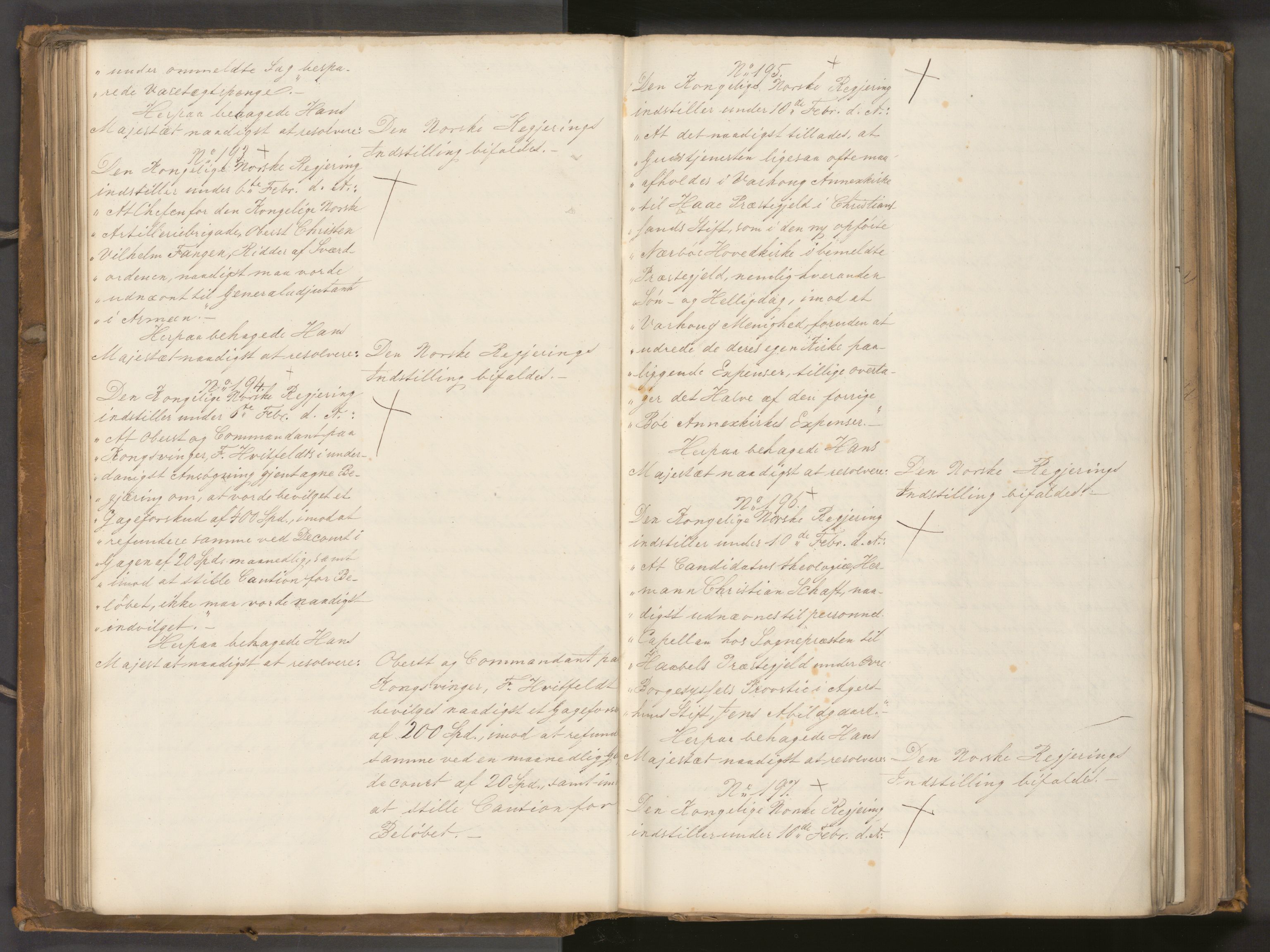 Statsrådssekretariatet, AV/RA-S-1001/A/Ab/L0040: Kgl. res. nr. 1-568, 1. halvår, 1835
