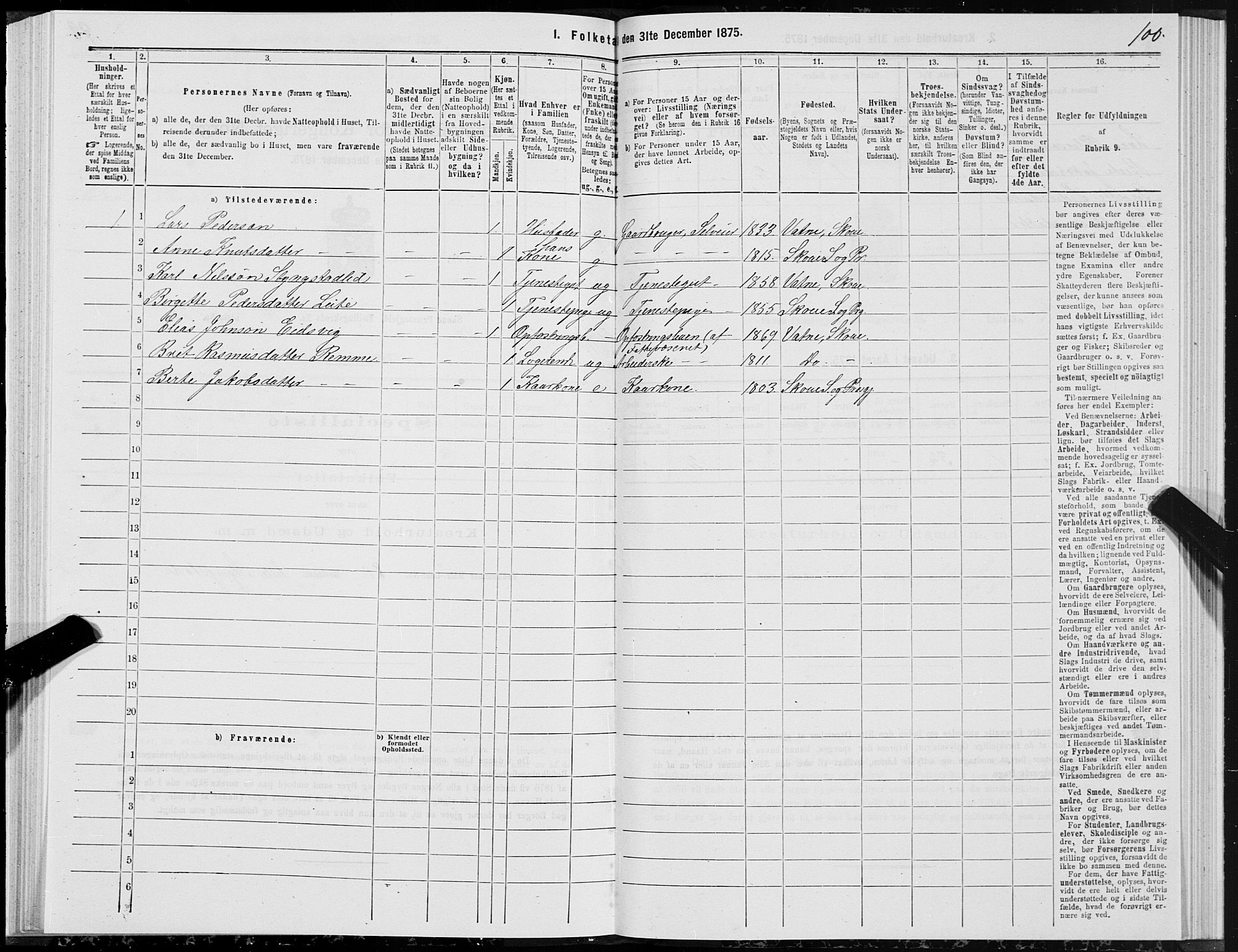 SAT, 1875 census for 1529P Skodje, 1875, p. 3100