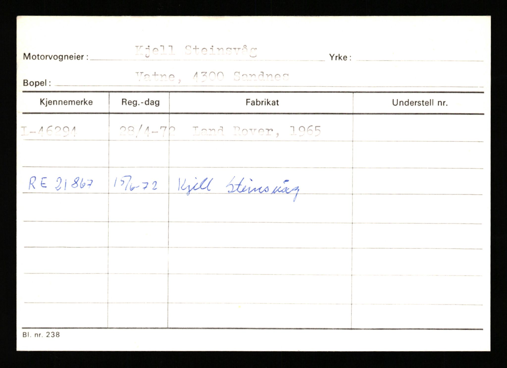 Stavanger trafikkstasjon, AV/SAST-A-101942/0/G/L0006: Registreringsnummer: 34250 - 49007, 1930-1971, p. 3018