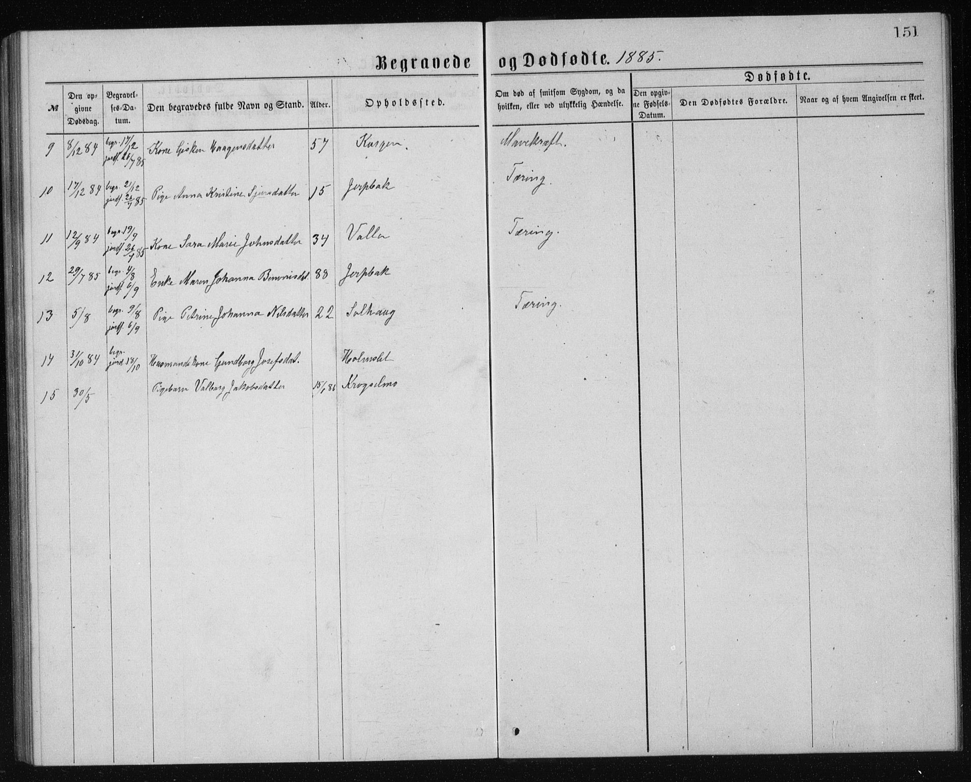 Ministerialprotokoller, klokkerbøker og fødselsregistre - Nordland, AV/SAT-A-1459/826/L0381: Parish register (copy) no. 826C01, 1877-1886, p. 151