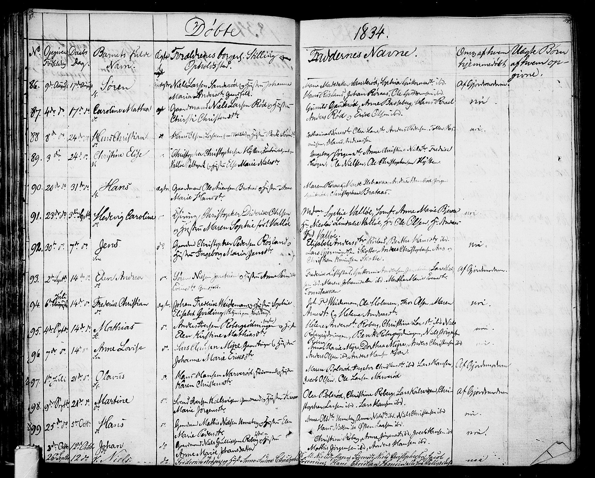 Sem kirkebøker, AV/SAKO-A-5/F/Fa/L0005: Parish register (official) no. I 5, 1825-1842, p. 117-118