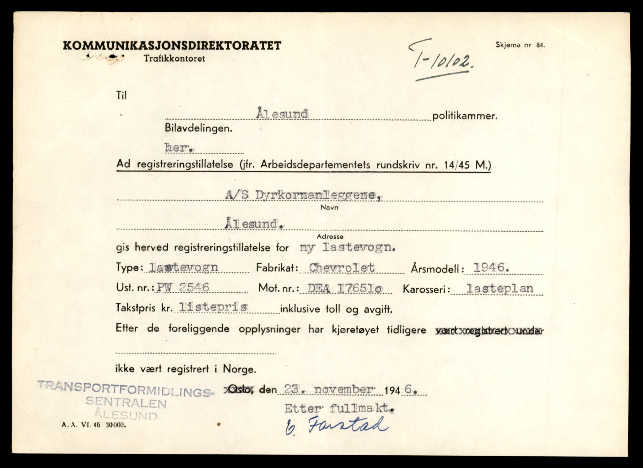 Møre og Romsdal vegkontor - Ålesund trafikkstasjon, AV/SAT-A-4099/F/Fe/L0036: Registreringskort for kjøretøy T 12831 - T 13030, 1927-1998, p. 1857