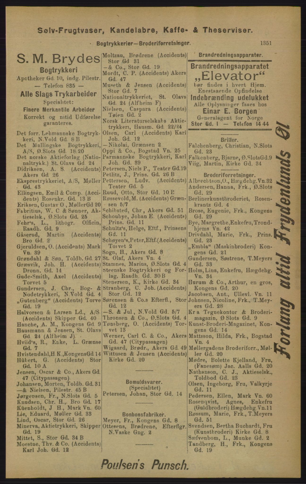 Kristiania/Oslo adressebok, PUBL/-, 1905, p. 1351