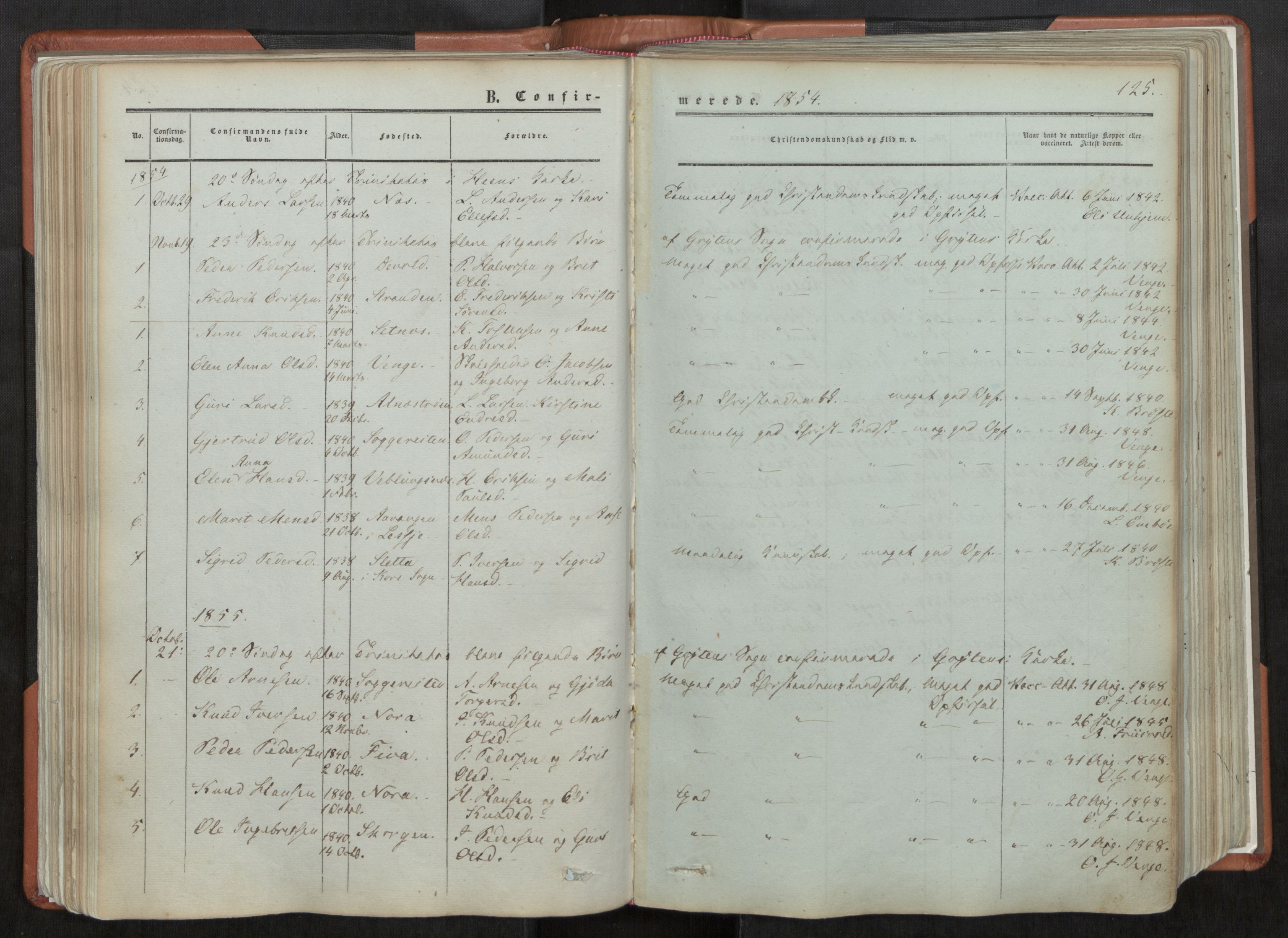 Ministerialprotokoller, klokkerbøker og fødselsregistre - Møre og Romsdal, SAT/A-1454/544/L0572: Parish register (official) no. 544A05, 1854-1886, p. 125