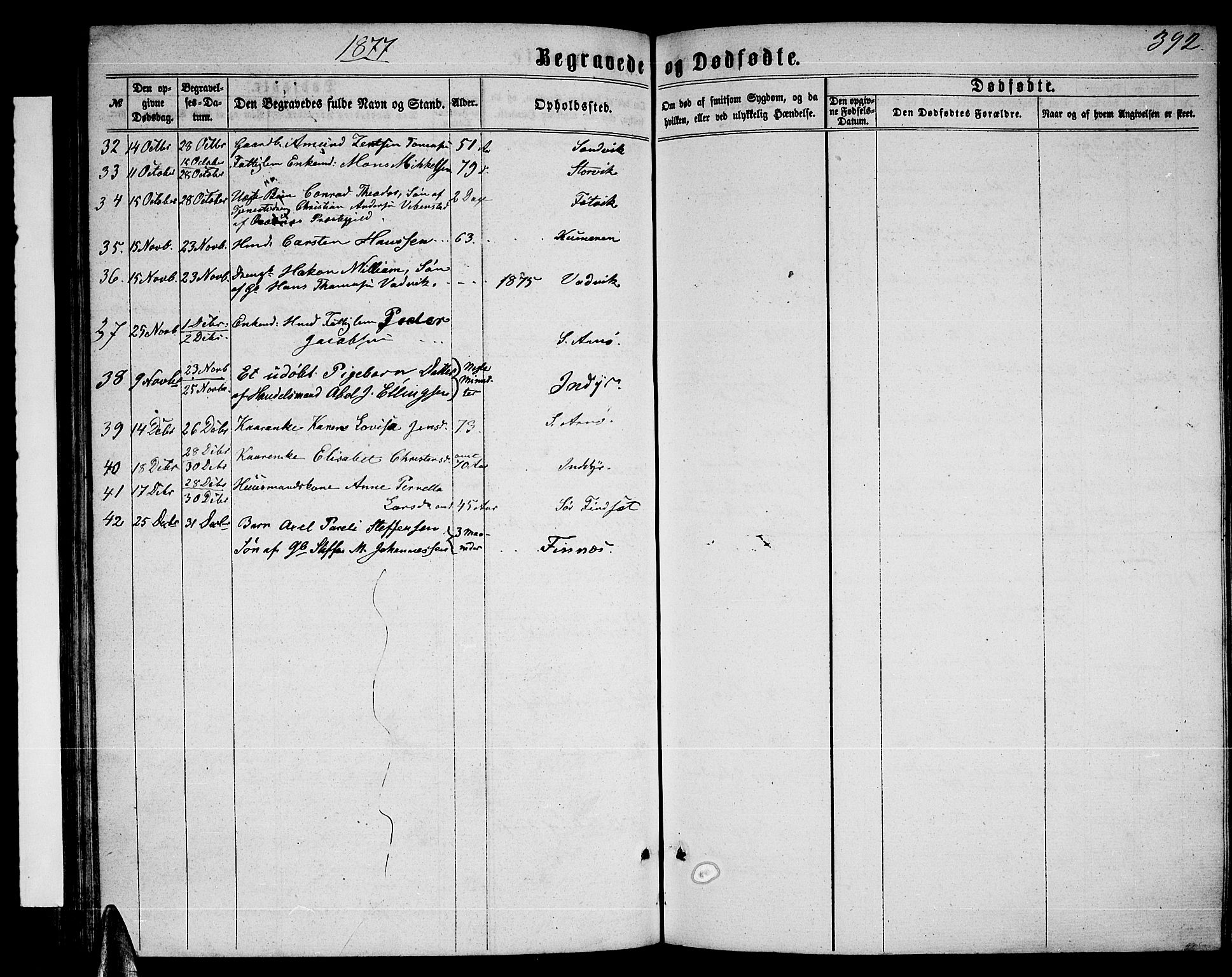 Ministerialprotokoller, klokkerbøker og fødselsregistre - Nordland, AV/SAT-A-1459/805/L0107: Parish register (copy) no. 805C03, 1862-1885, p. 392