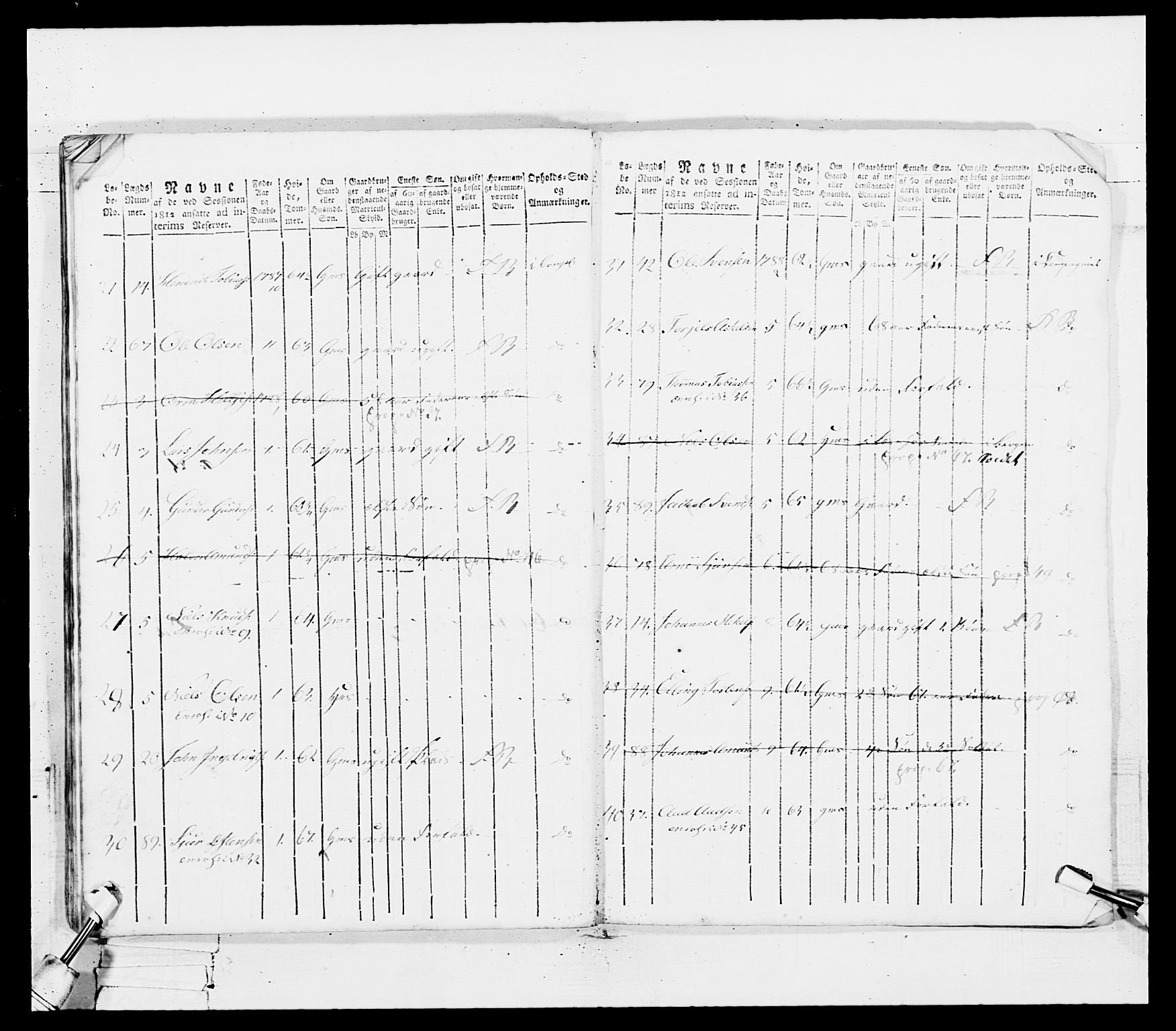 Generalitets- og kommissariatskollegiet, Det kongelige norske kommissariatskollegium, AV/RA-EA-5420/E/Eh/L0100: Bergenhusiske skarpskytterbataljon, 1812, p. 49