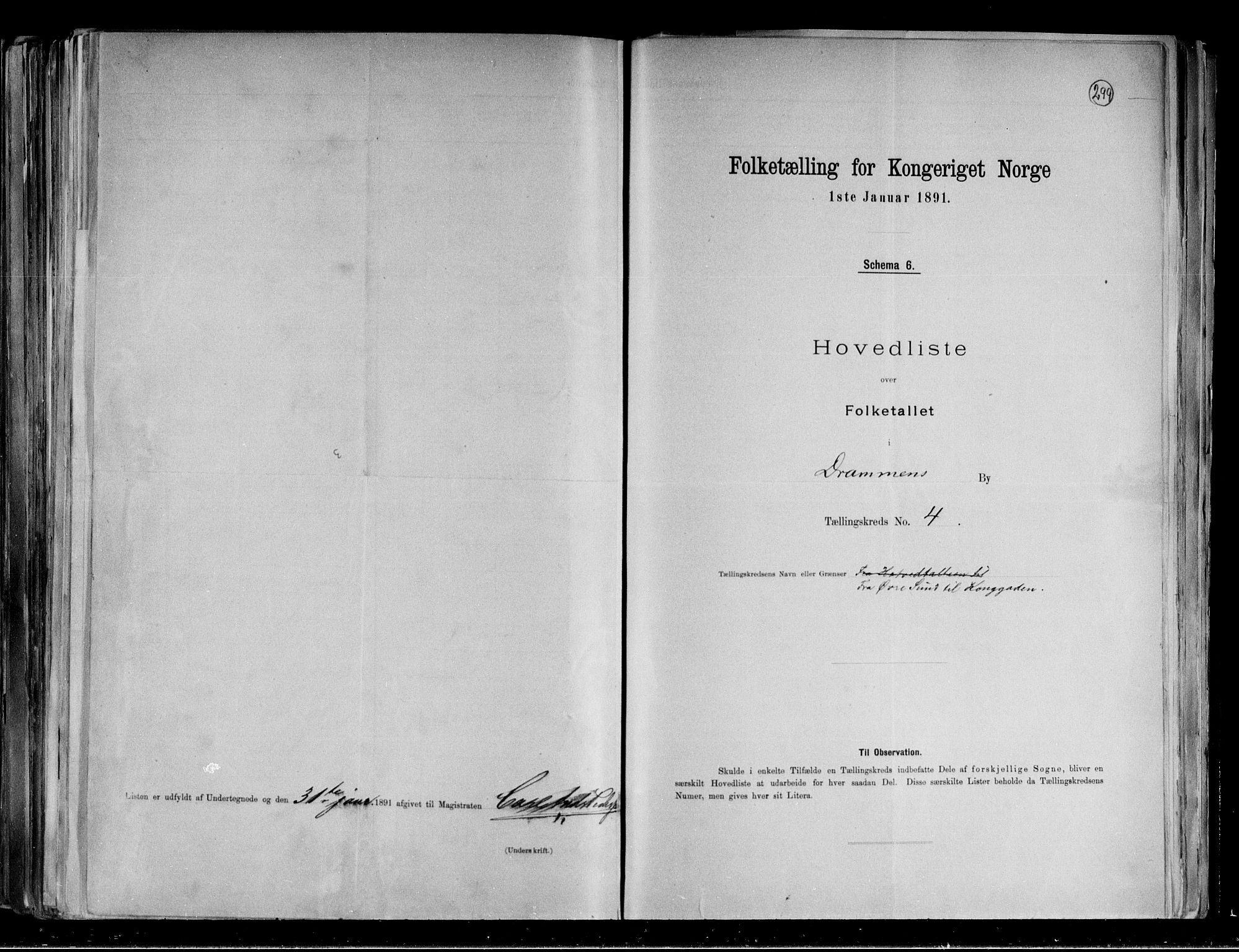 RA, 1891 census for 0602 Drammen, 1891, p. 14