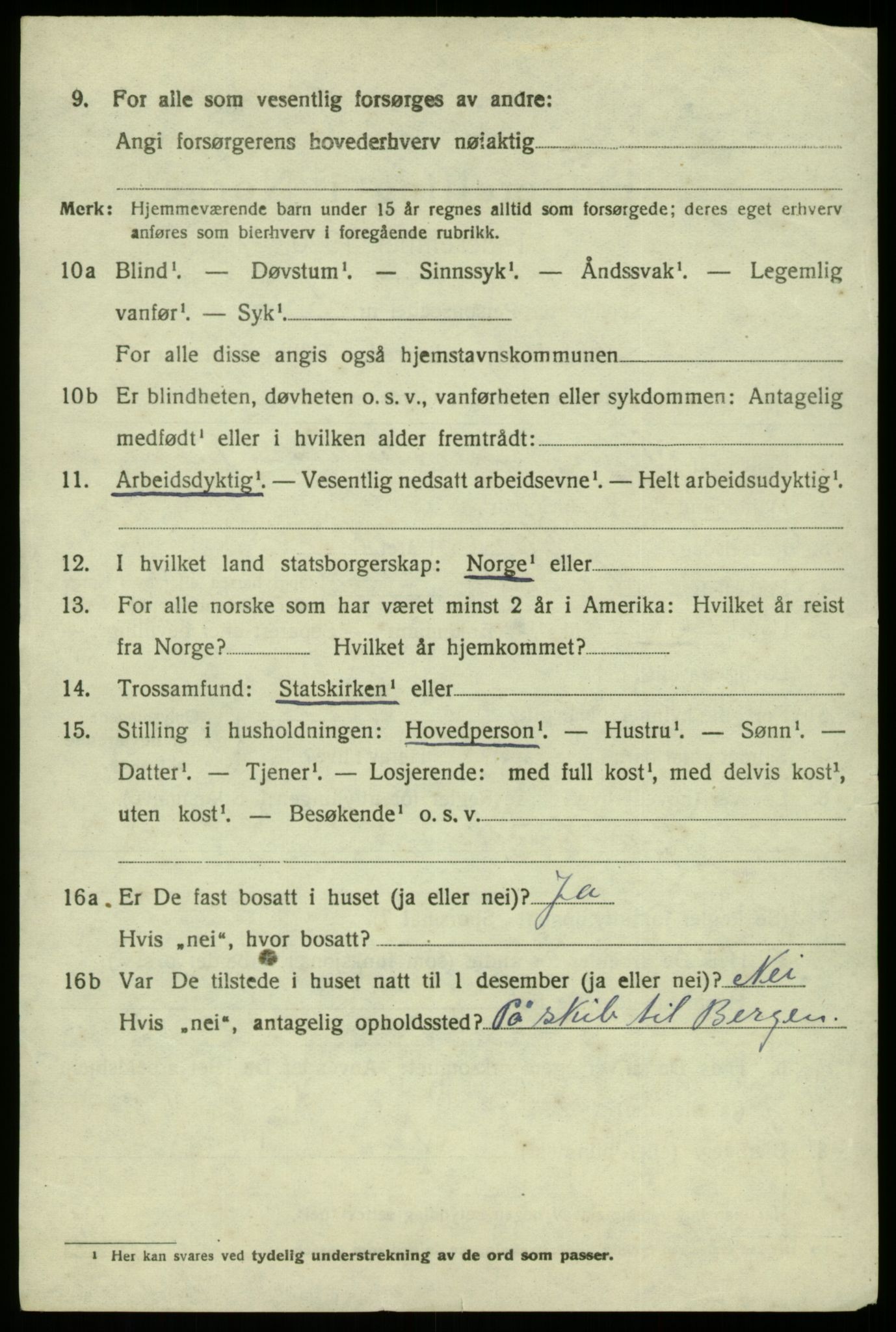 SAB, 1920 census for Herdla, 1920, p. 4360