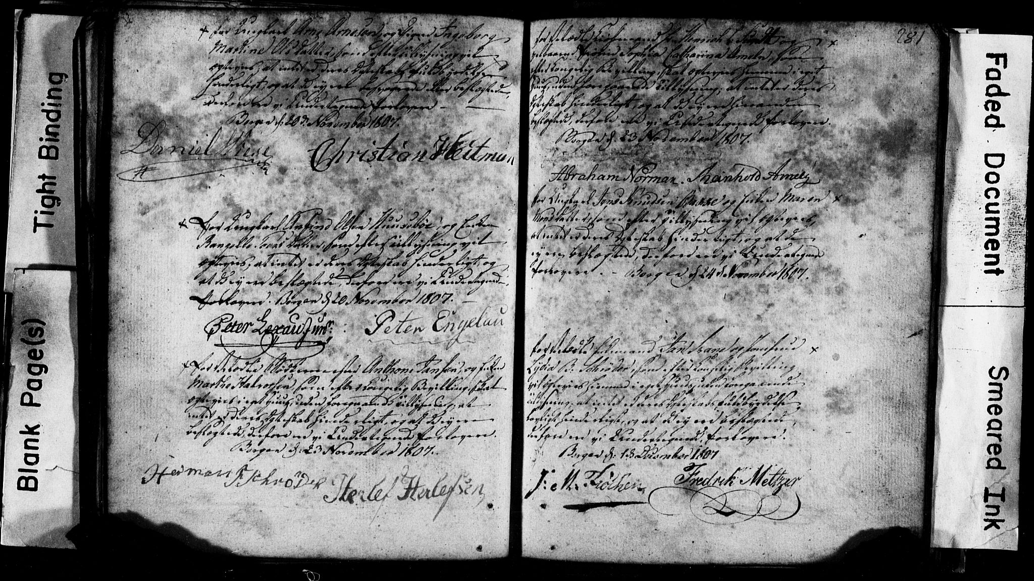 Korskirken sokneprestembete, SAB/A-76101: Best man's statements no. II.5.1, 1776-1816, p. 281