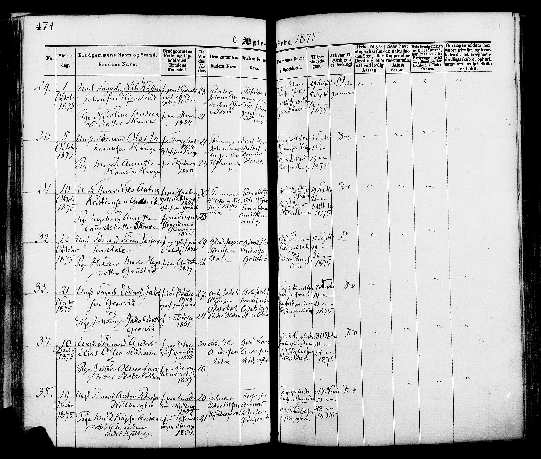 Onsøy prestekontor Kirkebøker, AV/SAO-A-10914/F/Fa/L0004: Parish register (official) no. I 4, 1861-1877, p. 474