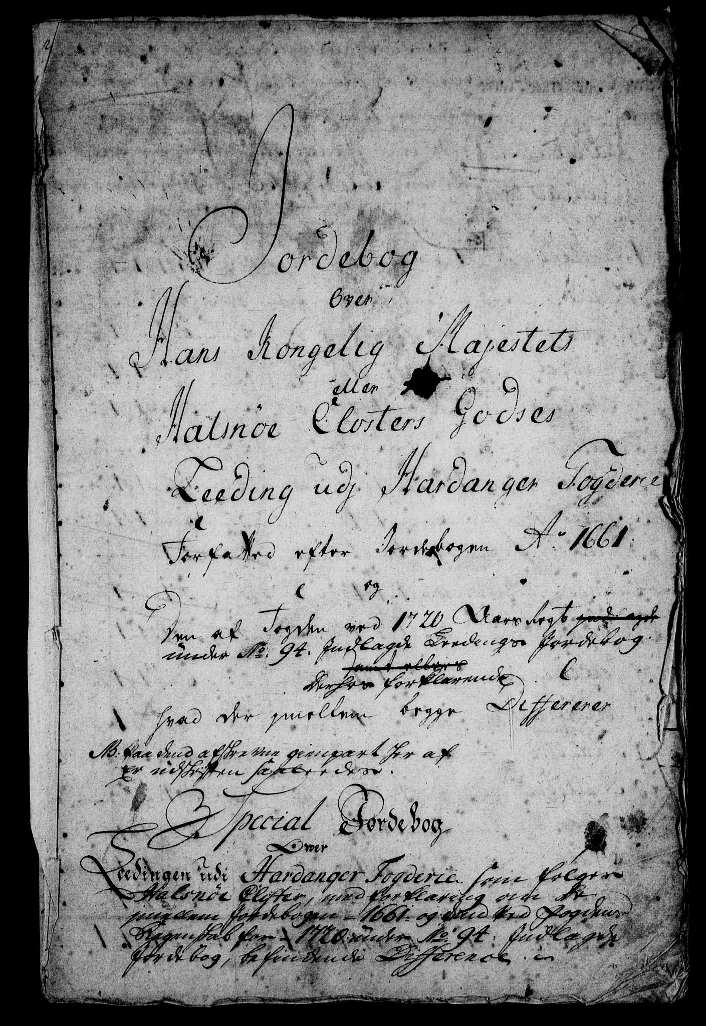 Rentekammeret inntil 1814, Realistisk ordnet avdeling, AV/RA-EA-4070/On/L0005: [Jj 6]: Forskjellige dokumenter om Halsnøy klosters gods, 1697-1770, p. 331