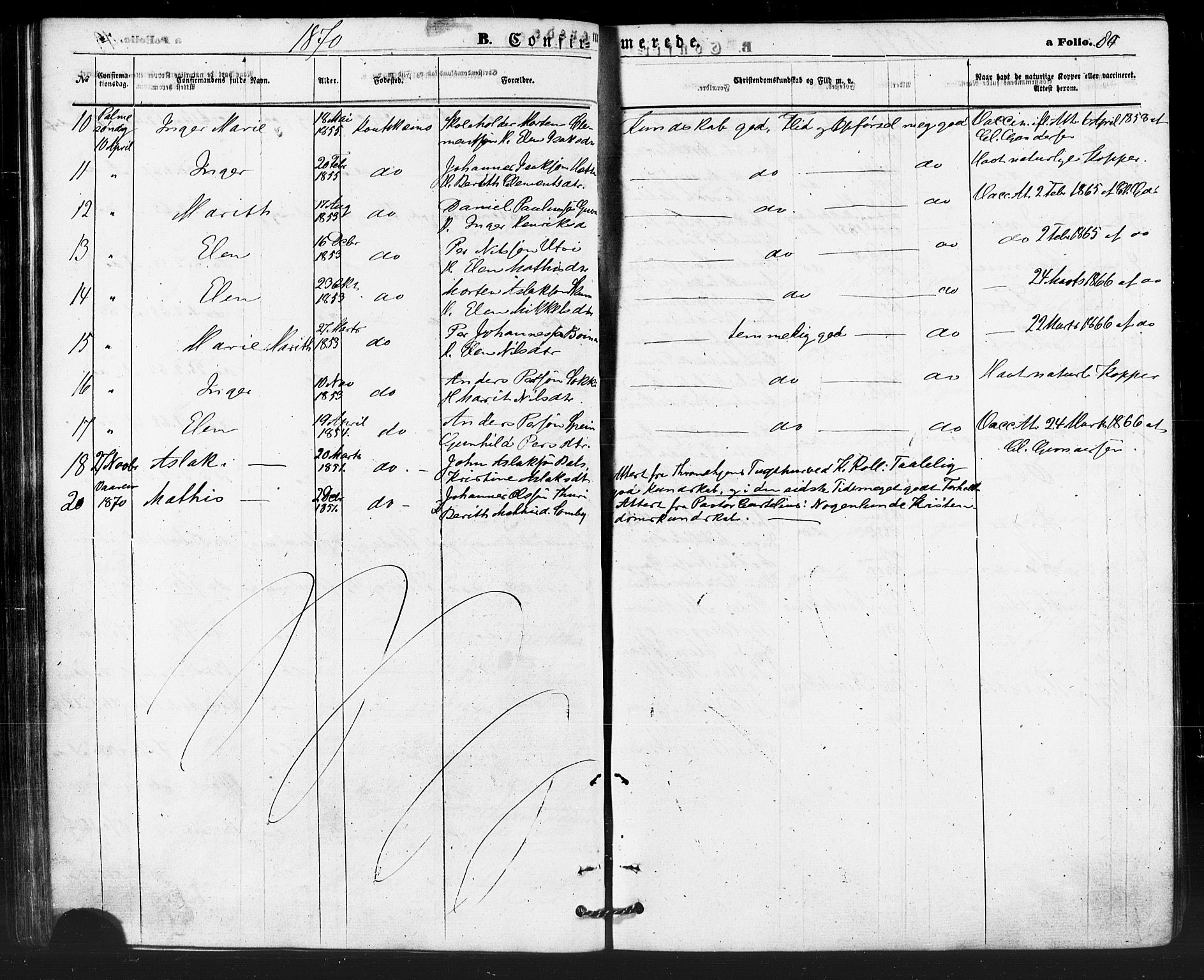 Kautokeino sokneprestembete, AV/SATØ-S-1340/H/Ha/L0003.kirke: Parish register (official) no. 3, 1862-1879, p. 80