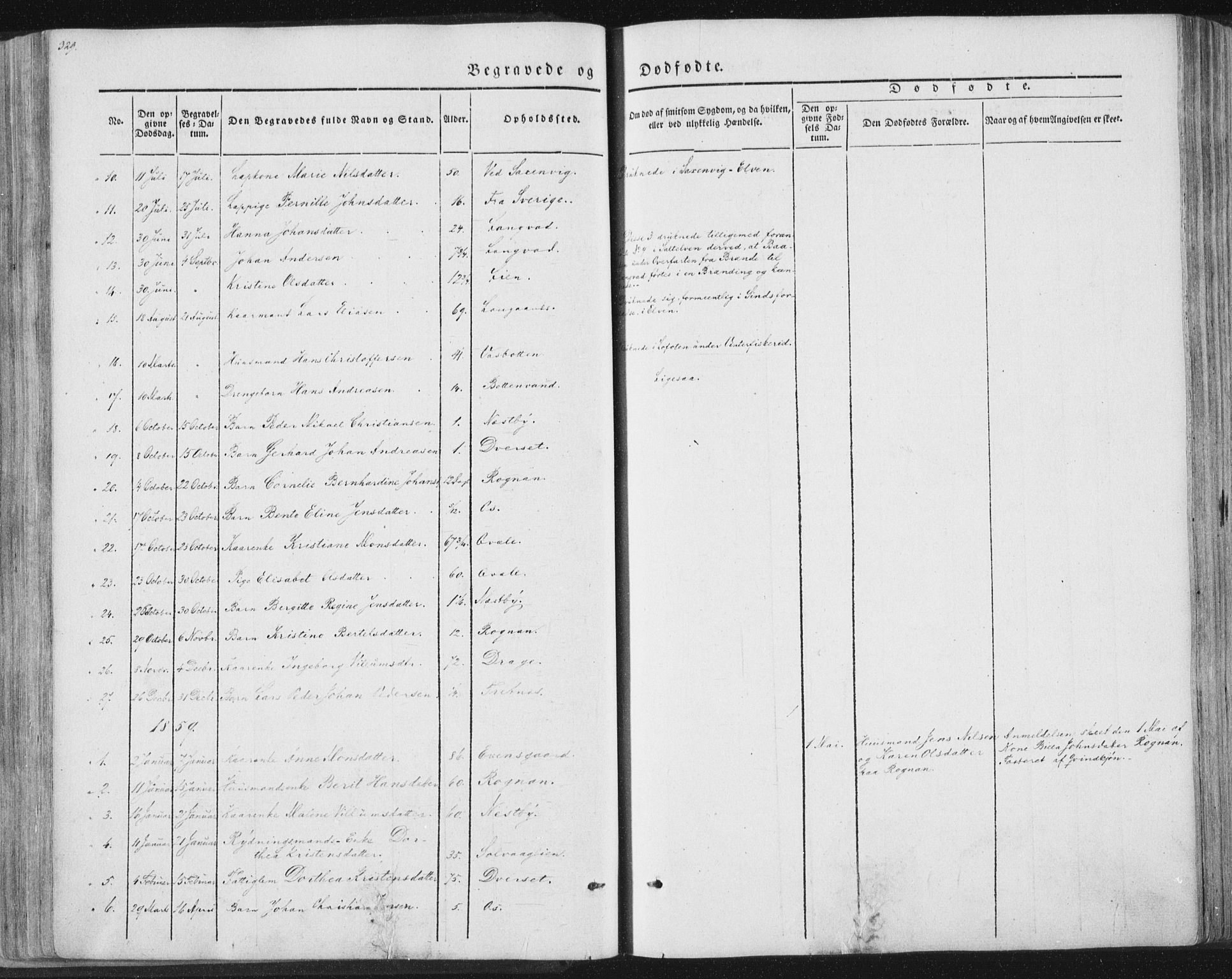 Ministerialprotokoller, klokkerbøker og fødselsregistre - Nordland, SAT/A-1459/847/L0667: Parish register (official) no. 847A07, 1842-1871, p. 329