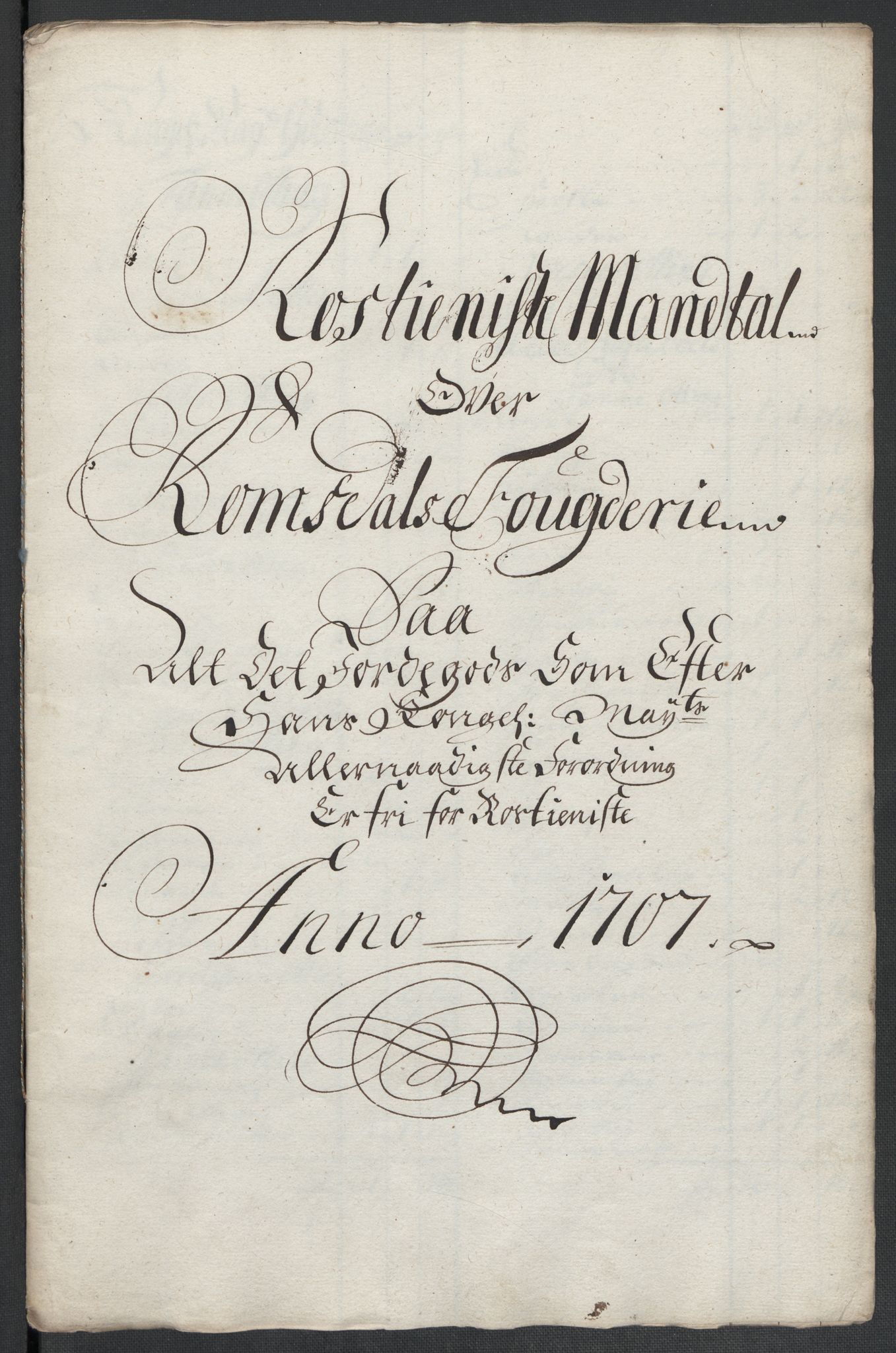 Rentekammeret inntil 1814, Reviderte regnskaper, Fogderegnskap, RA/EA-4092/R55/L3658: Fogderegnskap Romsdal, 1707-1708, p. 140