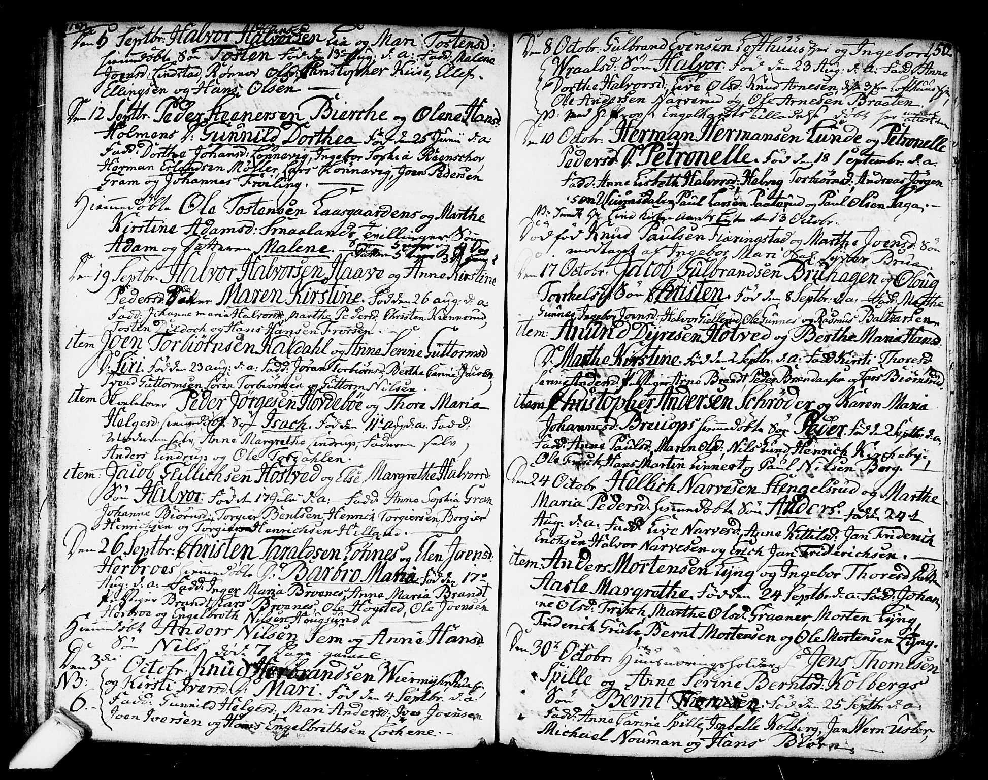 Kongsberg kirkebøker, SAKO/A-22/F/Fa/L0007: Parish register (official) no. I 7, 1795-1816, p. 150