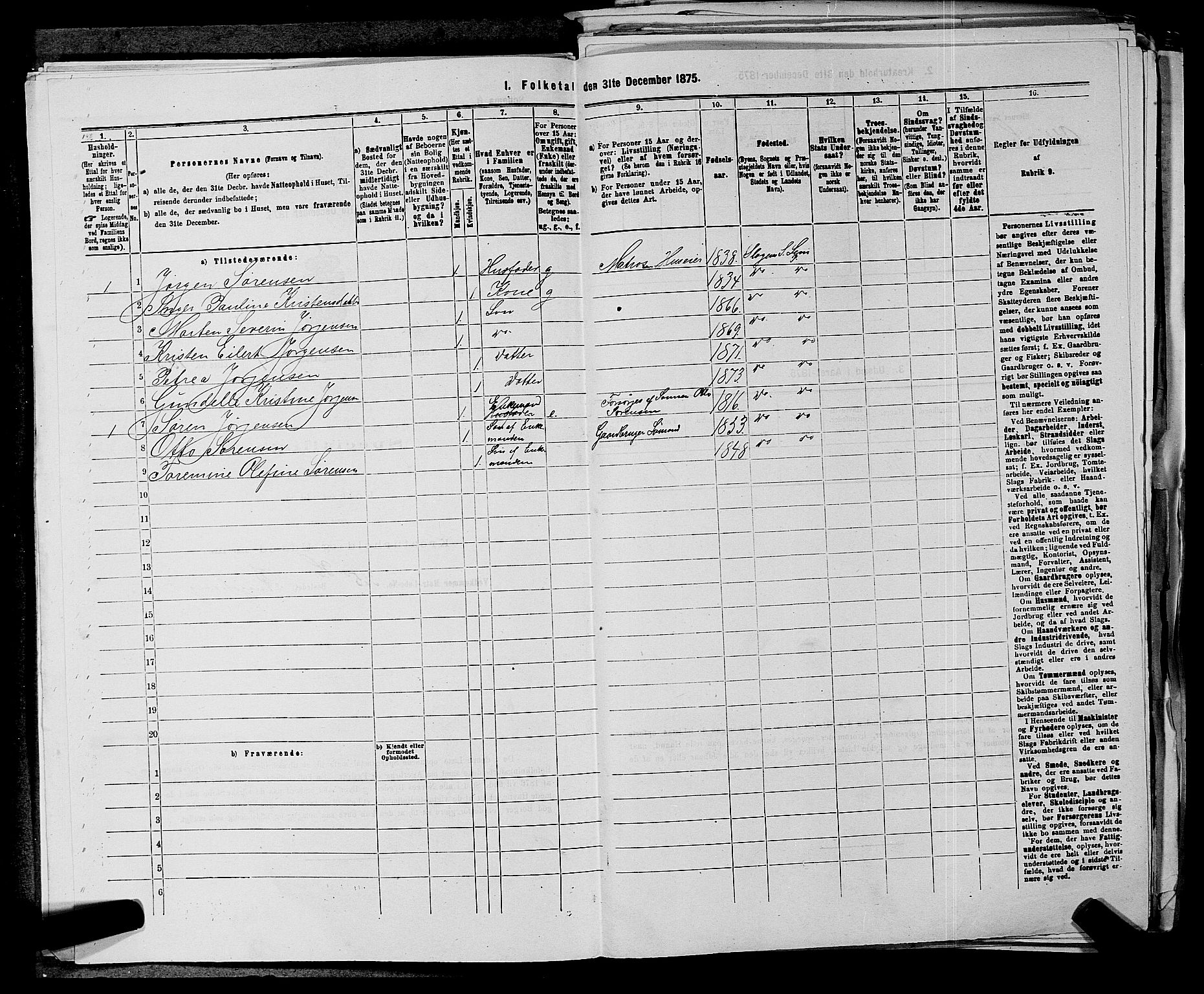 SAKO, 1875 census for 0721P Sem, 1875, p. 1523