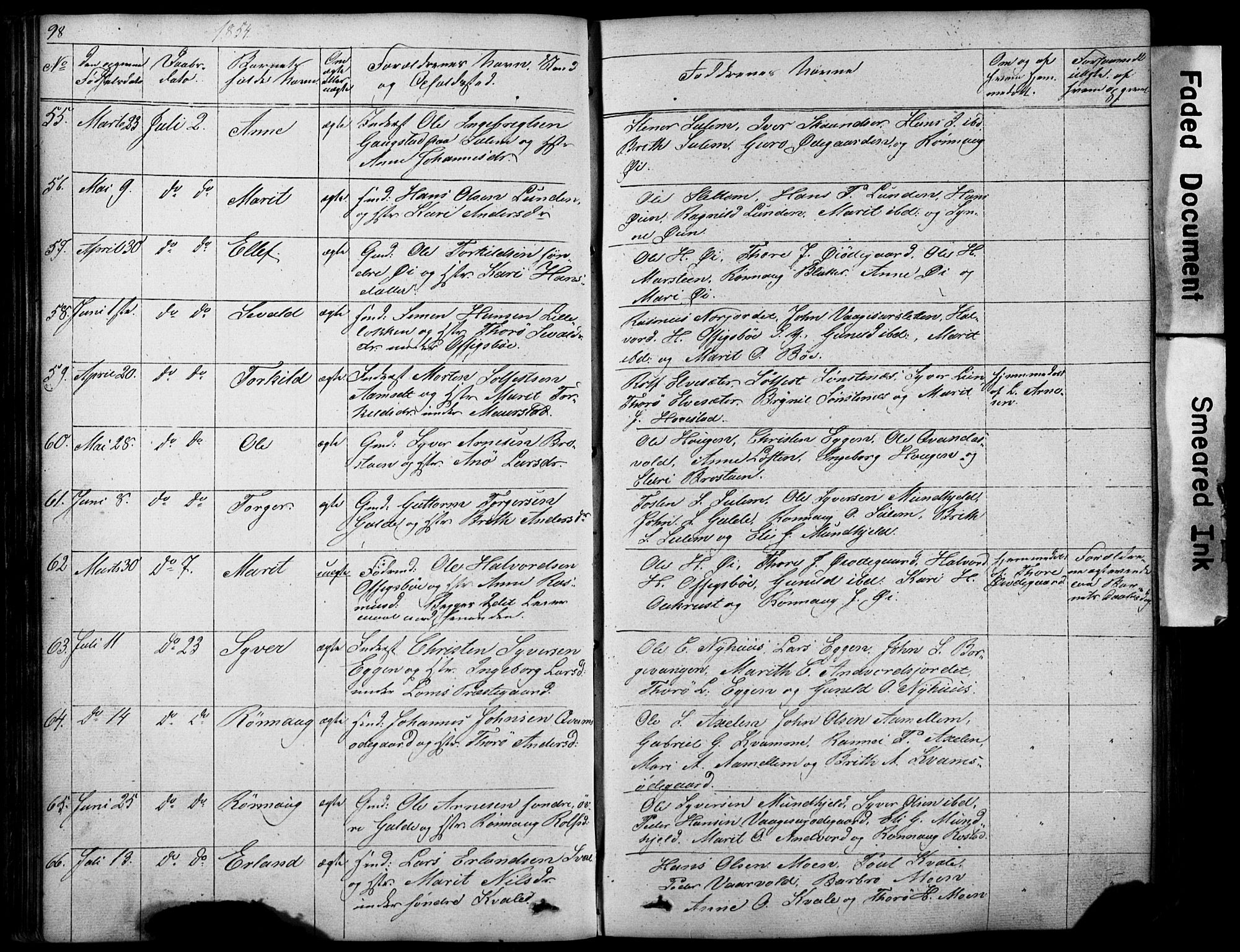 Lom prestekontor, AV/SAH-PREST-070/L/L0012: Parish register (copy) no. 12, 1845-1873, p. 98-99