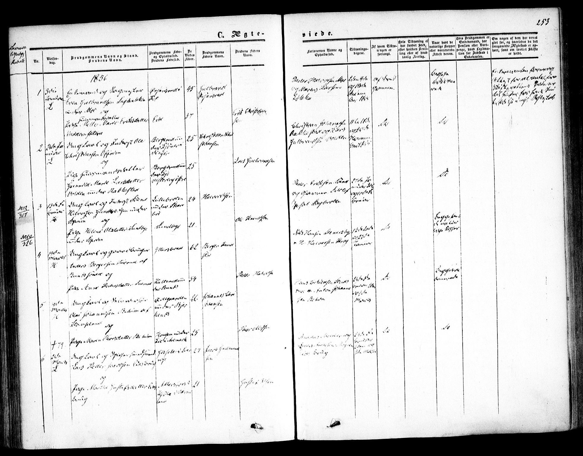 Høland prestekontor Kirkebøker, SAO/A-10346a/F/Fa/L0010: Parish register (official) no. I 10, 1854-1861, p. 253