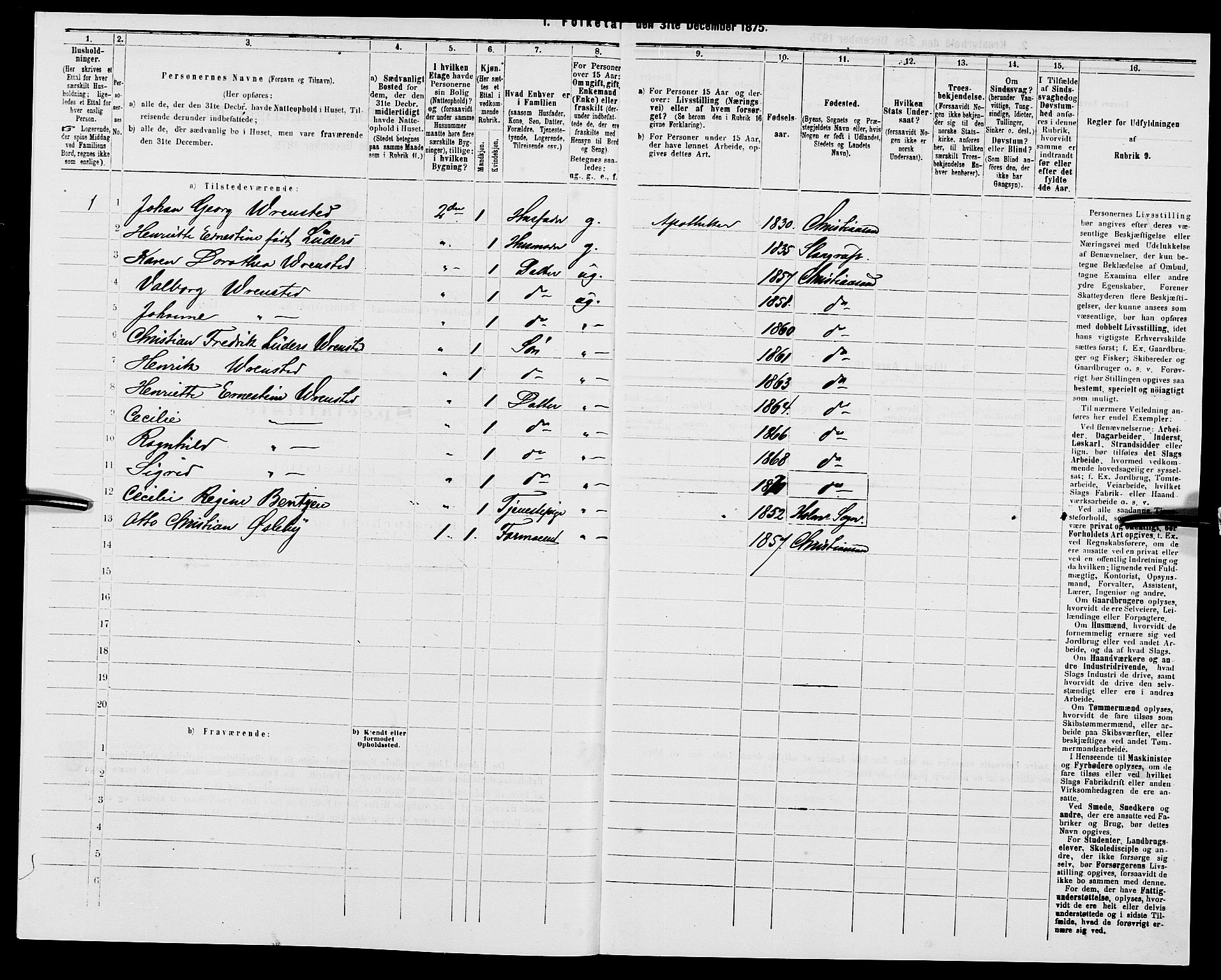 SAK, 1875 census for 1001P Kristiansand, 1875, p. 759