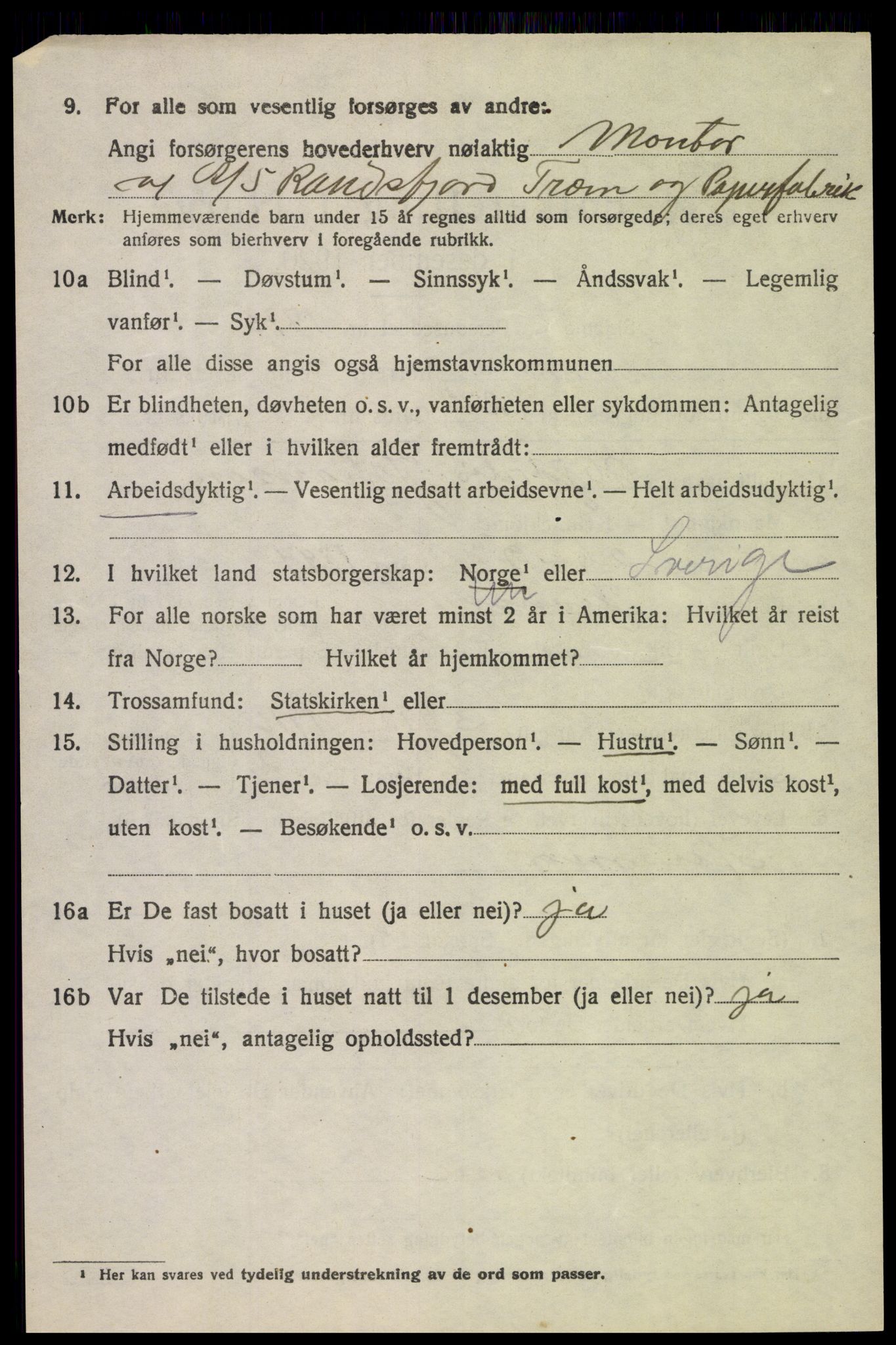 SAH, 1920 census for Jevnaker, 1920, p. 4976