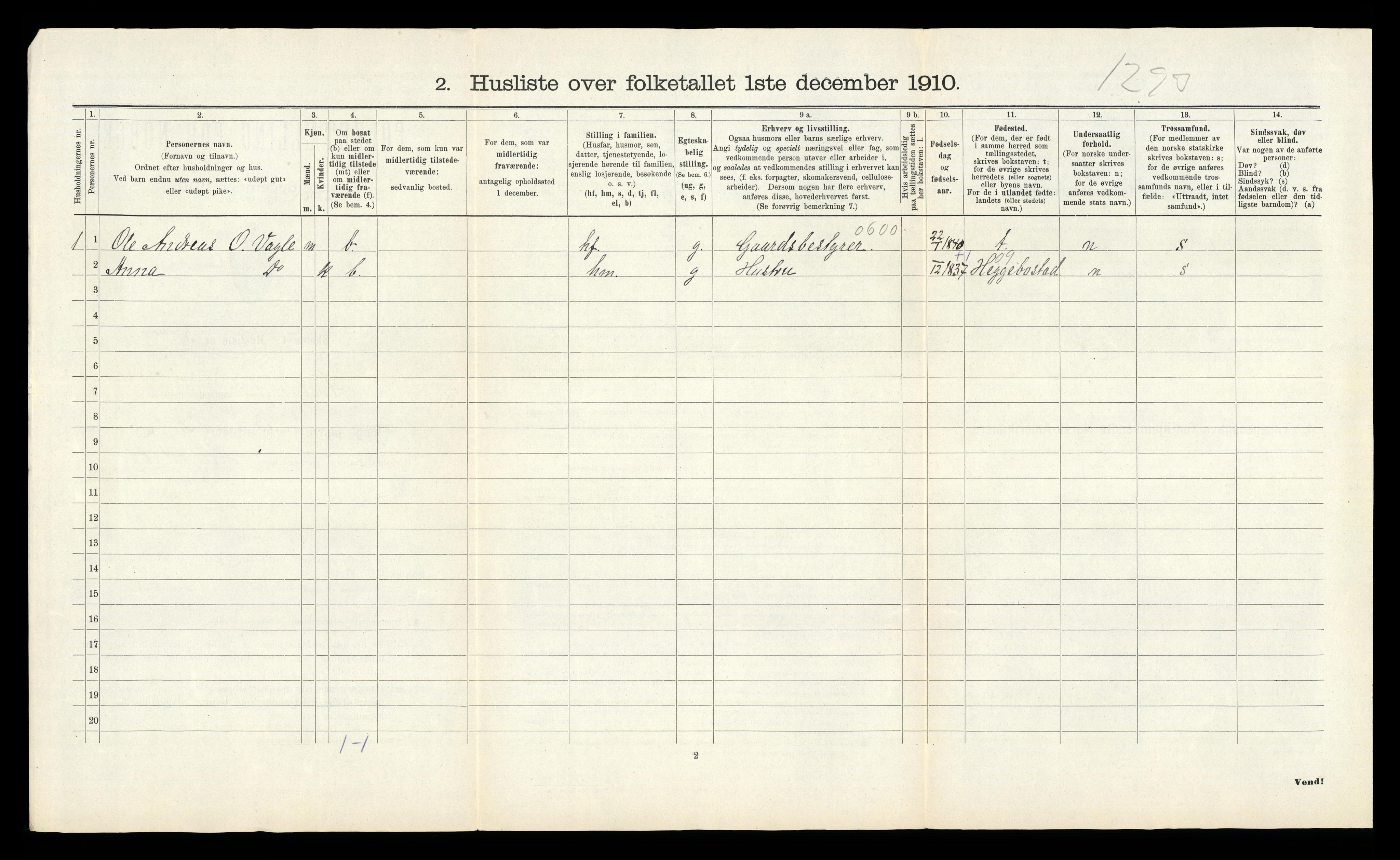 RA, 1910 census for Høyland, 1910, p. 491