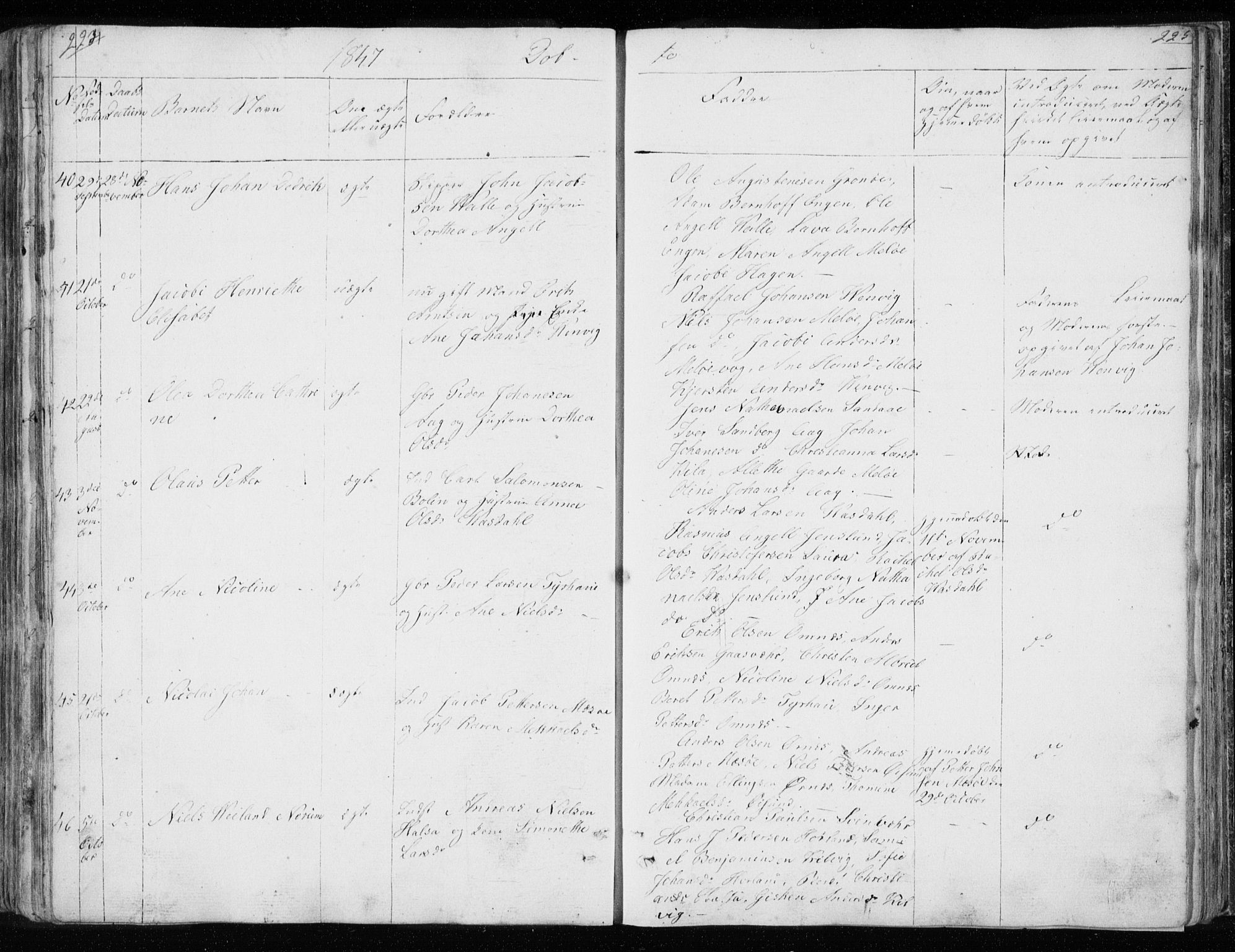 Ministerialprotokoller, klokkerbøker og fødselsregistre - Nordland, AV/SAT-A-1459/843/L0632: Parish register (copy) no. 843C01, 1833-1853, p. 224-225